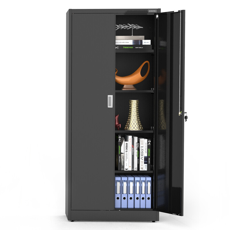 WORKPRO Storage Cabinet Metal Garage Cabinets Tall Locking Steel Cabinet 900 LBS