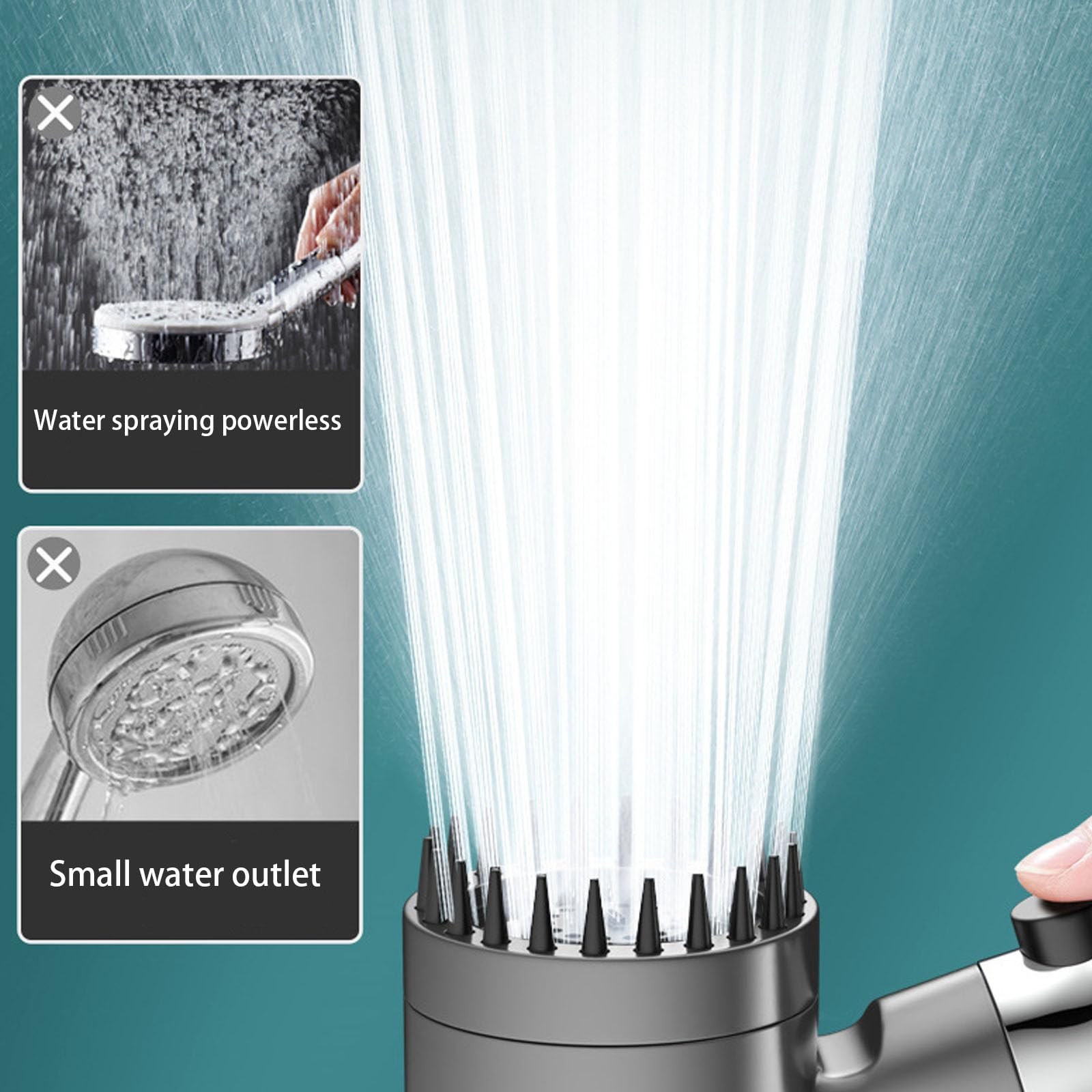 High Pressure Shower Head with Handheld Spray Combo, Rain ShowerHead with Filter