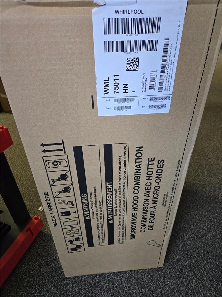 != Whirlpool 30" Microwave Over The Range Sunset BRONZE WML75011HN NEW