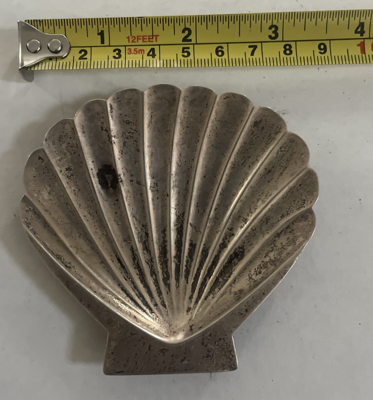 Vintage Sterling 950 Silver Clam Shell Seashell Trinket Jewelry Dish Tray 20g