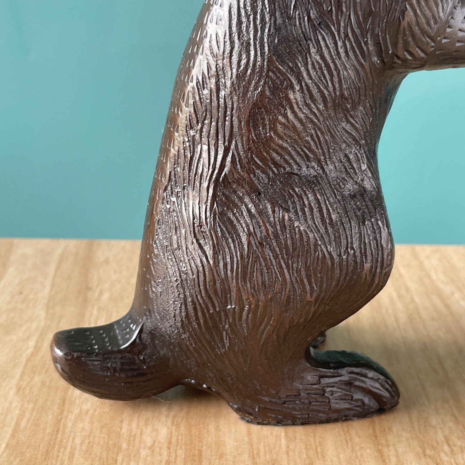 Vintage Bronze Tone Standing Rabbit Figurine Sculpture Heavy EASTER BUNNY