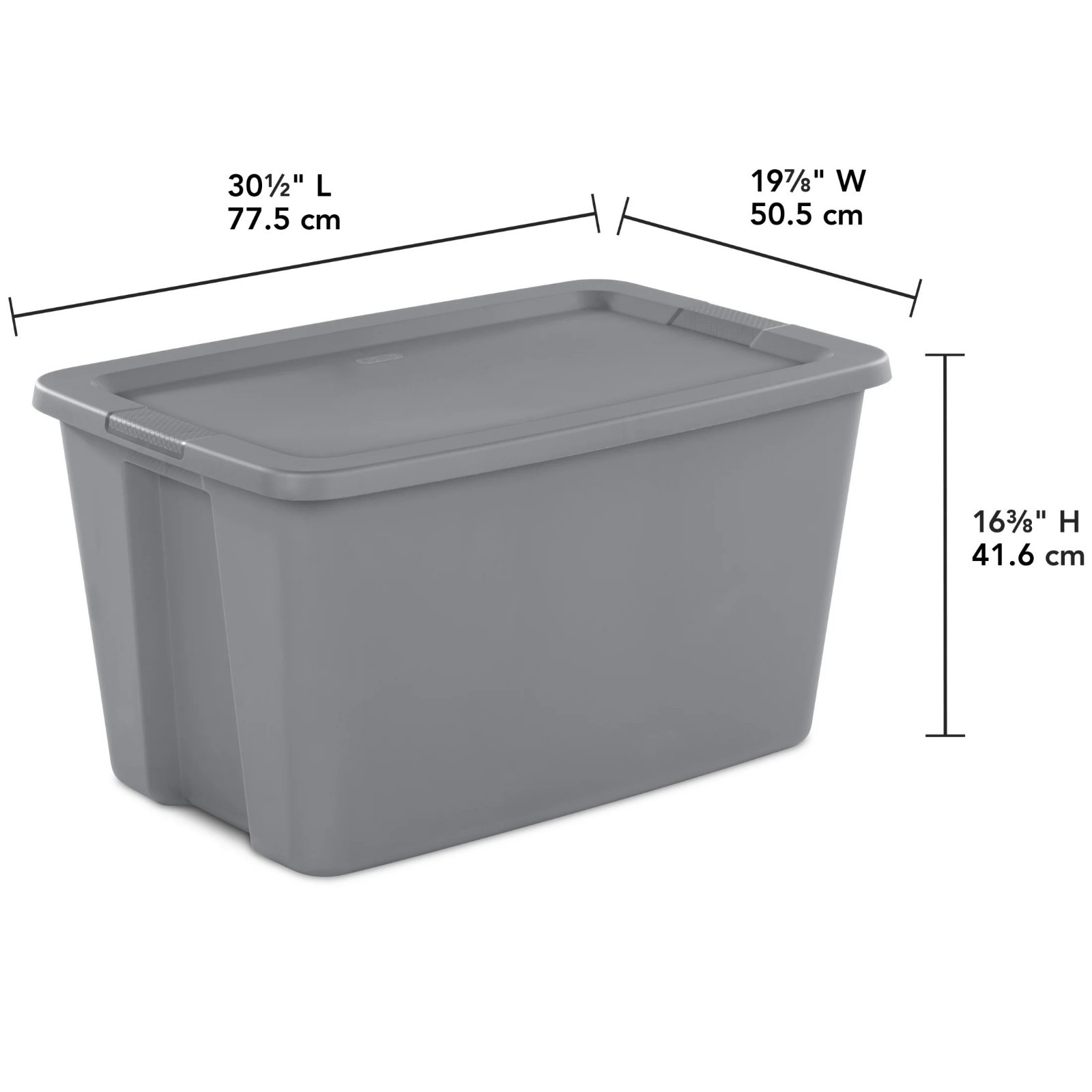 Extra Large Storage Bin, 30 Gallon Plastic Storage Container with Snap-On Lid, G