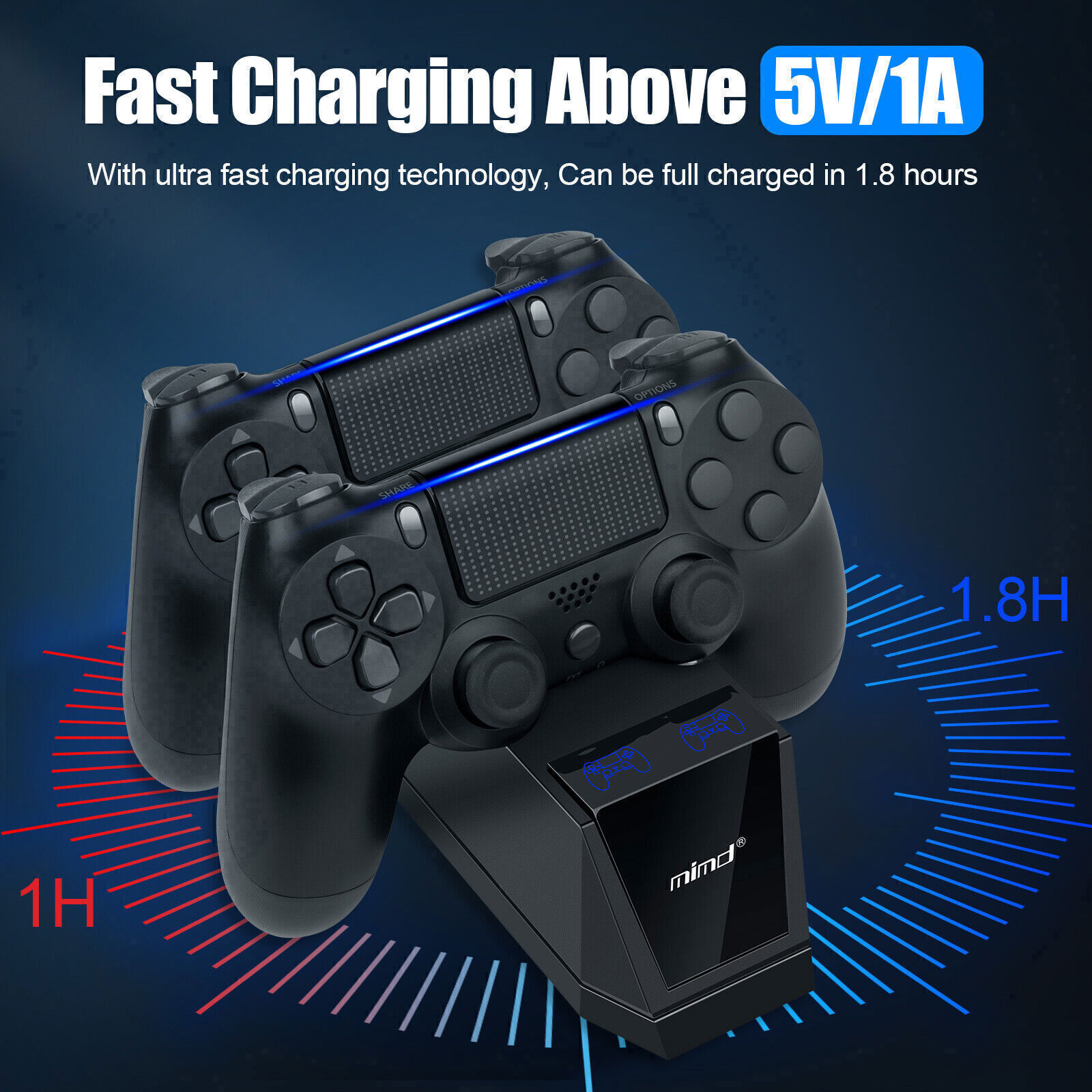 Fast Charger For PS4 Dualshock Playstation 4 Controller Charging Dock Station