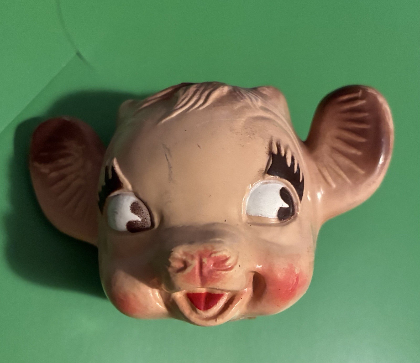 Rare BORDEN'S Dairy Mascot Elsie the Cow's Calf BEULAH's Head From Baby Rattle