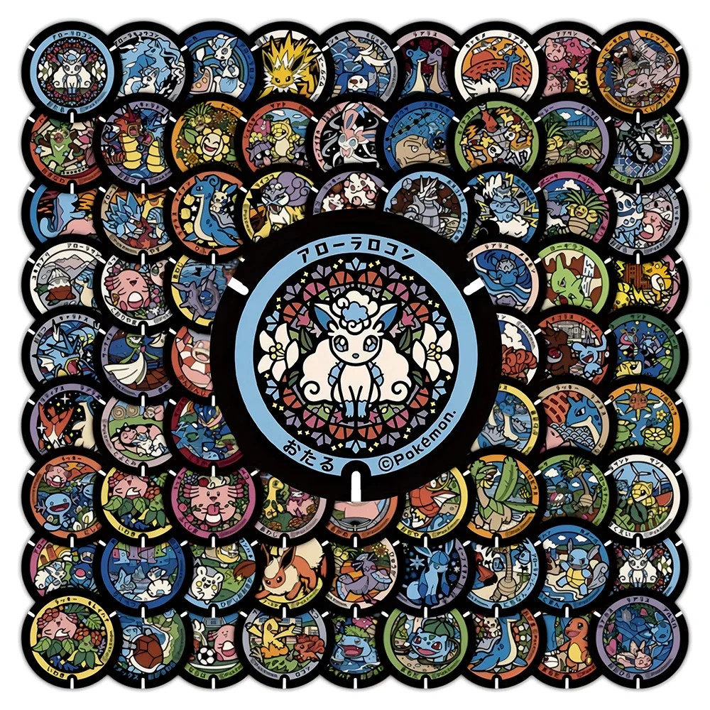 Pokemon Stickers 108 Pc Pack Japanese Sewer Manhole Sticker Art Waterproof Decal