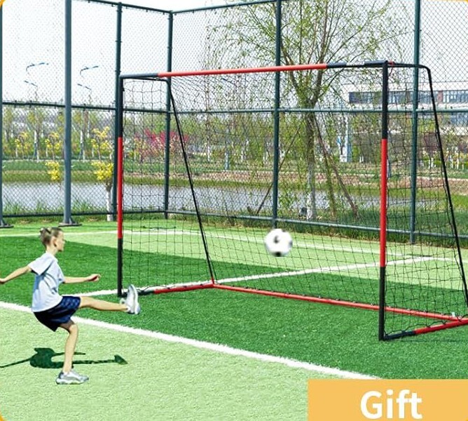 10'x6.6' Soccer Goal, Steel Frame Goal,Heavy Duty Metal Soccer Goals