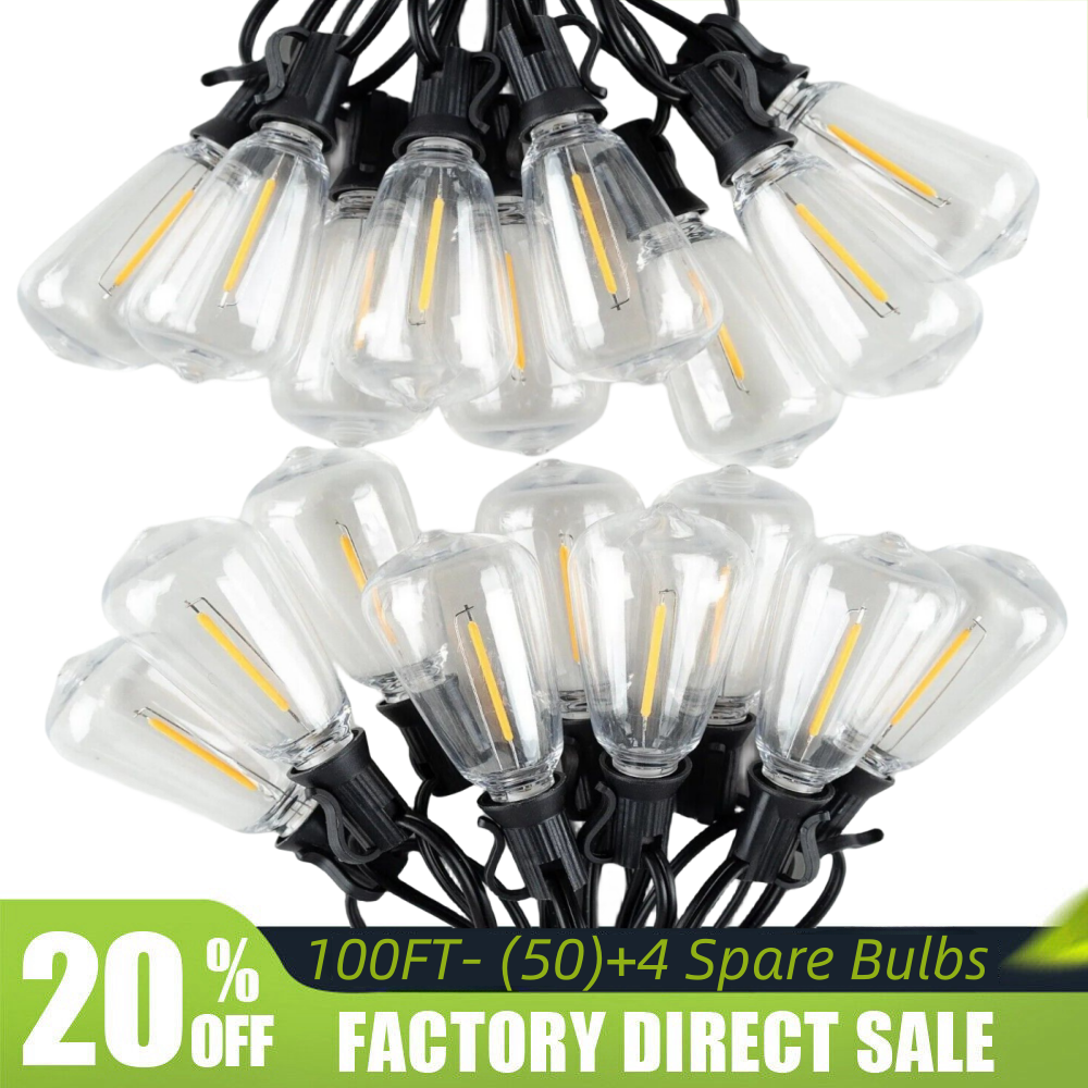 Outdoor String Lights, IP65 Waterproof Led Lights,Hanging for Backyard Garden