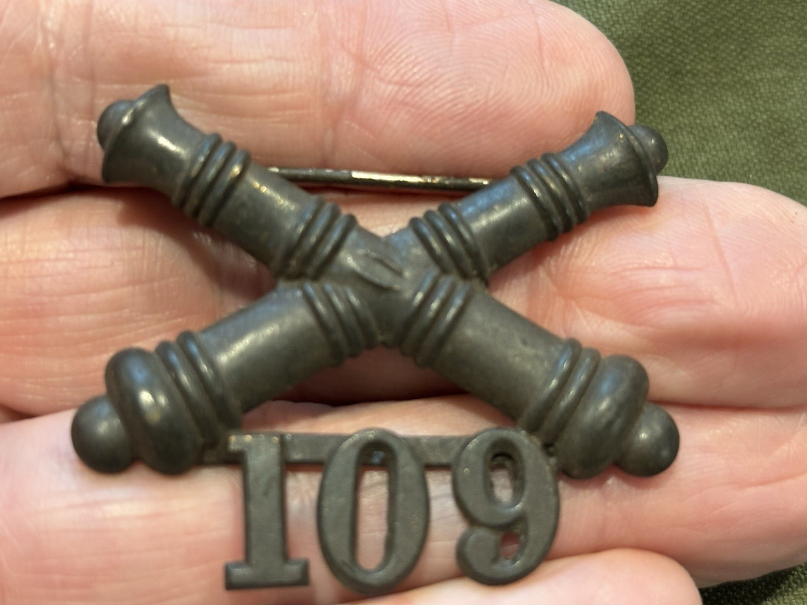 Spanish American War Period US Army 109th Artillery Collar Insignia