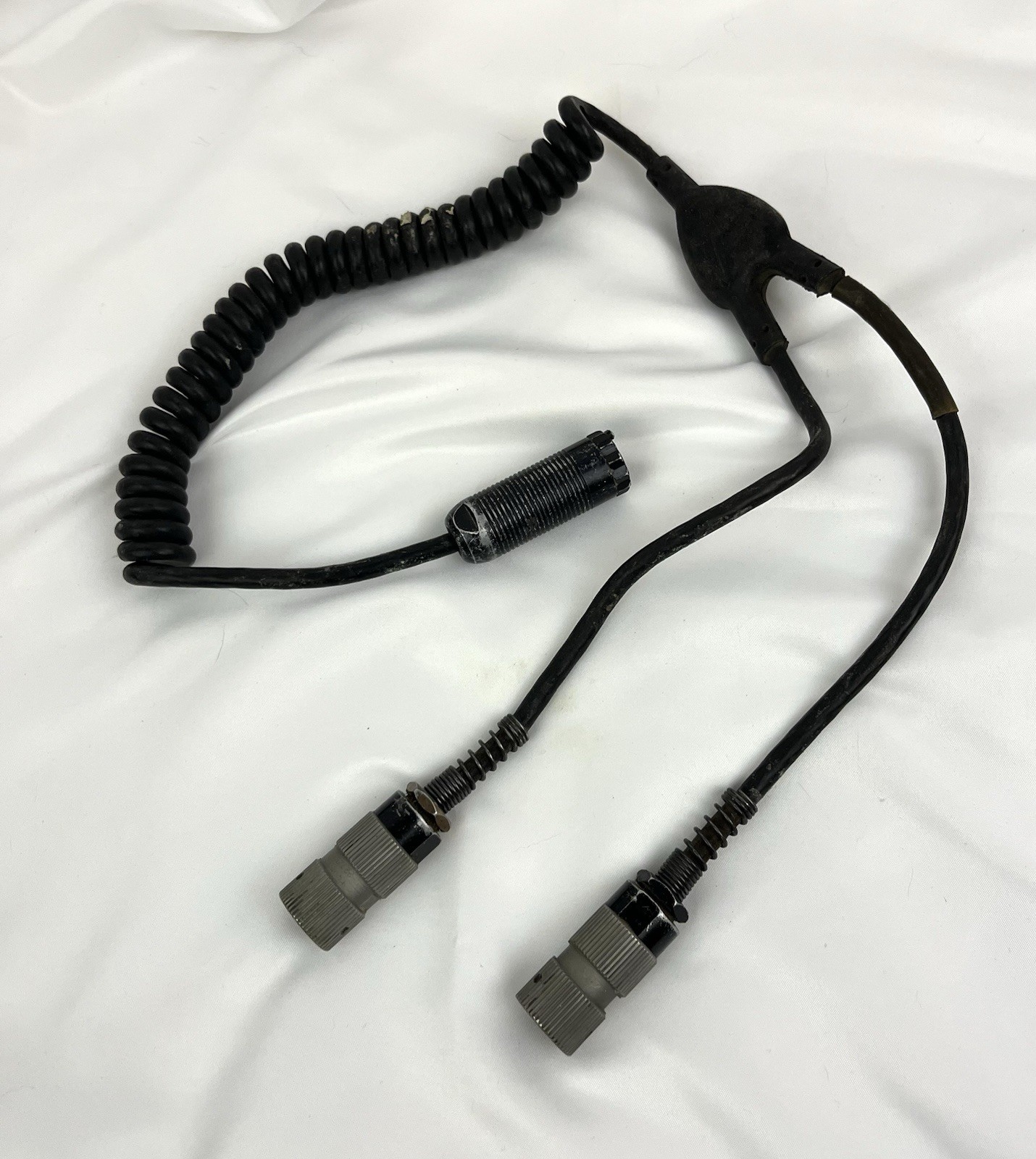 ~ VINTAGE US MILITARY Y-CABLE MBITR PRC RADIO INTERFACE SPLITTER 5 PIN