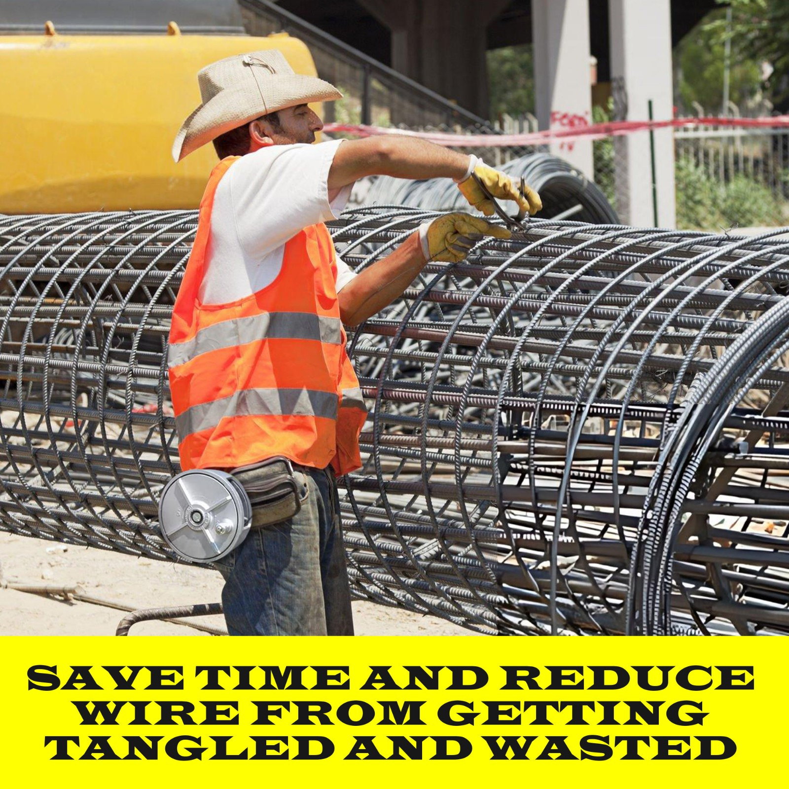 6" Aluminum Tie Wire Reel Coil Uncoil Cord Holder Lightweight High Quality!