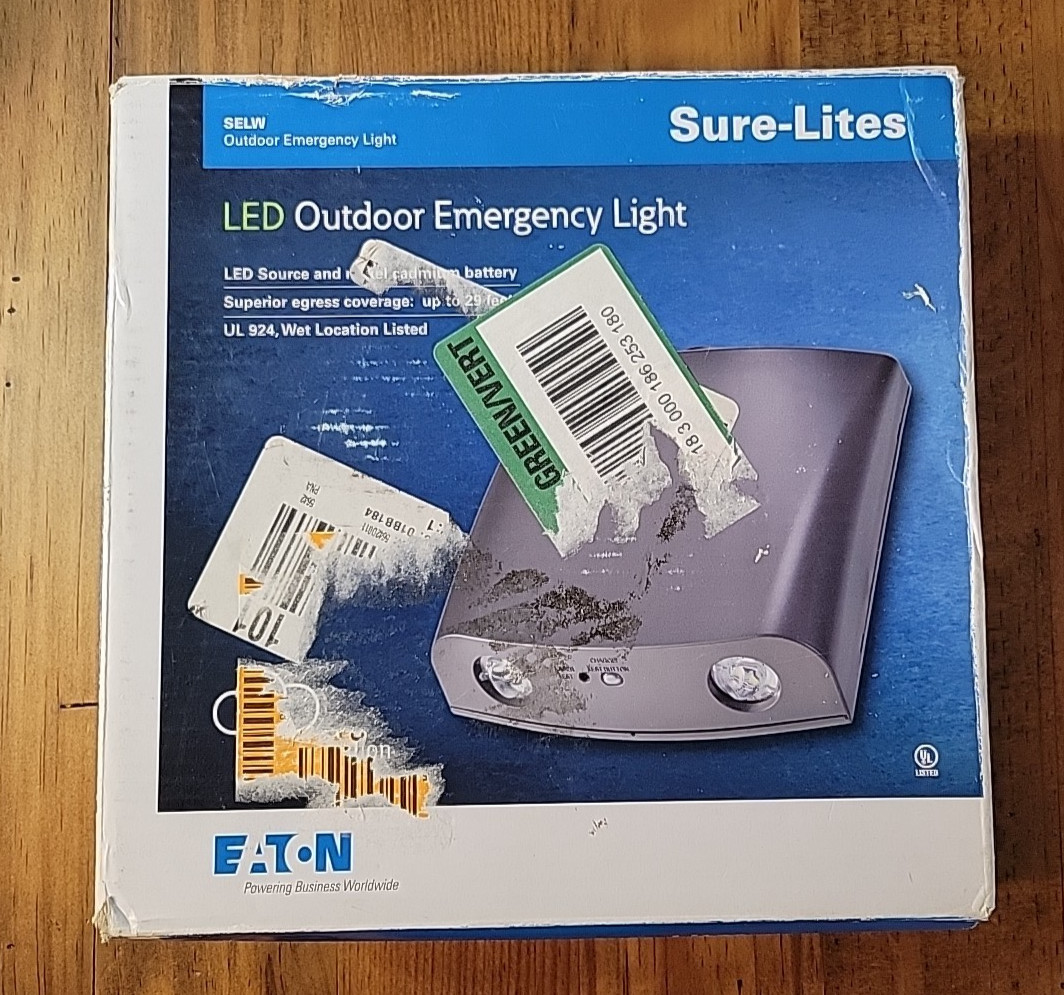 Eaton Sure-Lites SELW25BZ SELW LED Indoor/Outdoor Emergency Light - Bronze - NEW