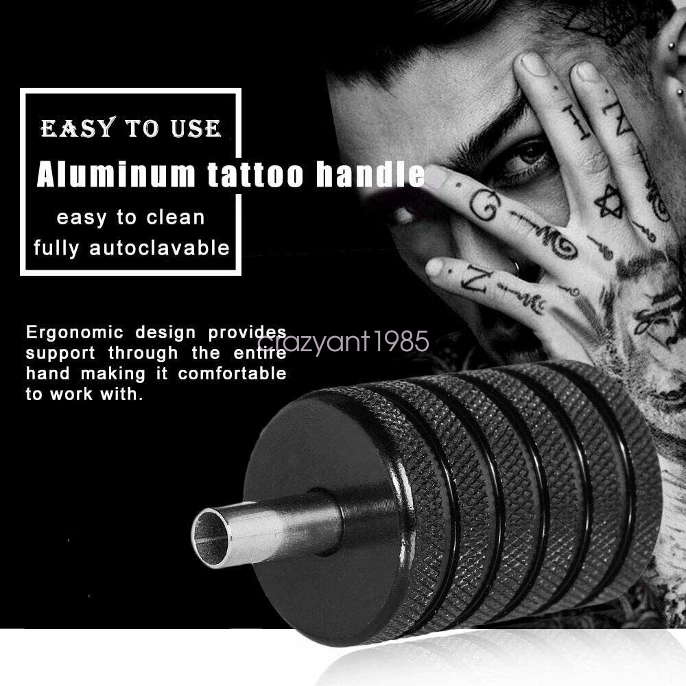 5pcs Lot 25mm Tattoo Machine Hand Grips Aluminum Alloy Knurled Anti Slip Handle