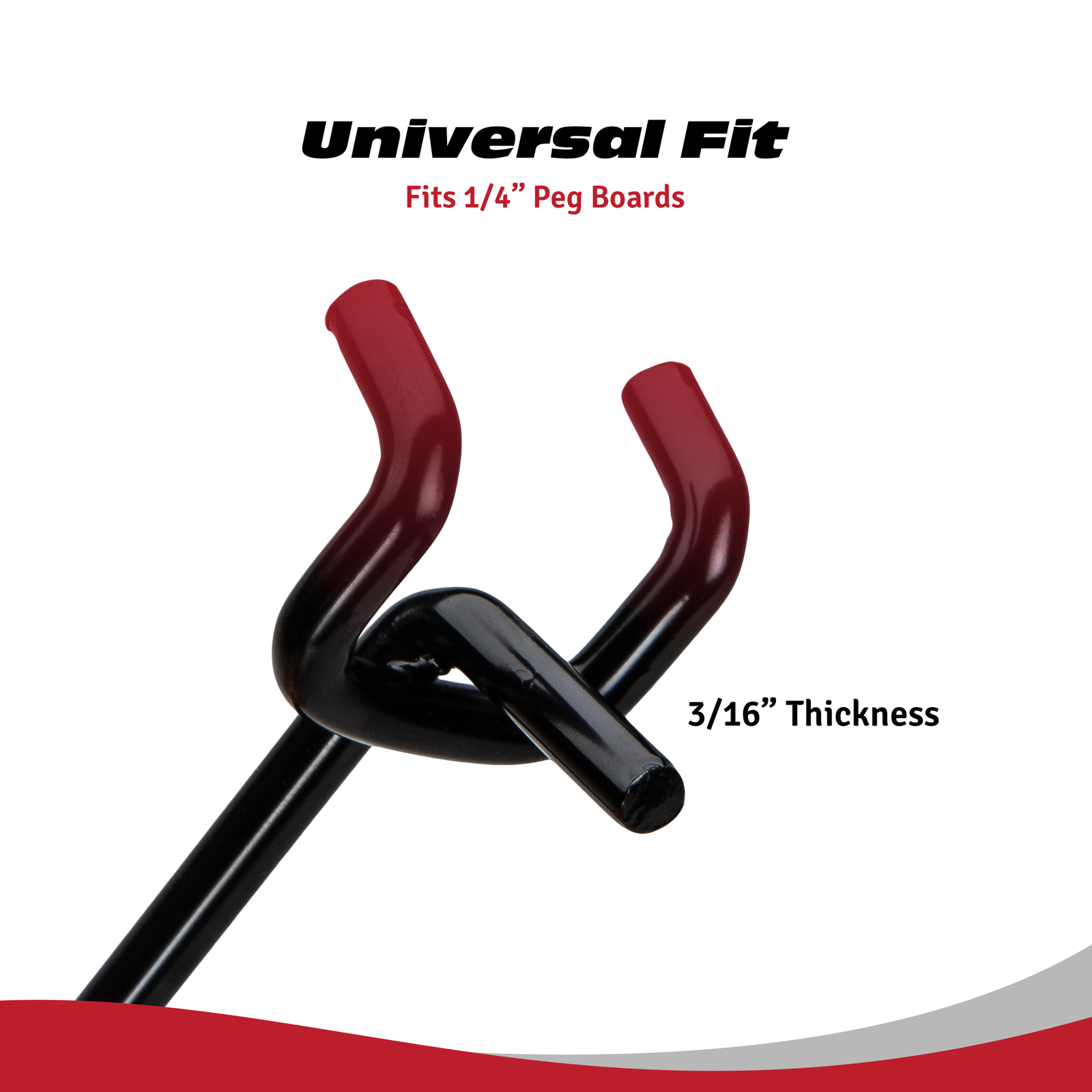 Presa Heavy Duty Black Steel Peg Board Shelving Hooks, 2 to 10-Inch, 50-Pack