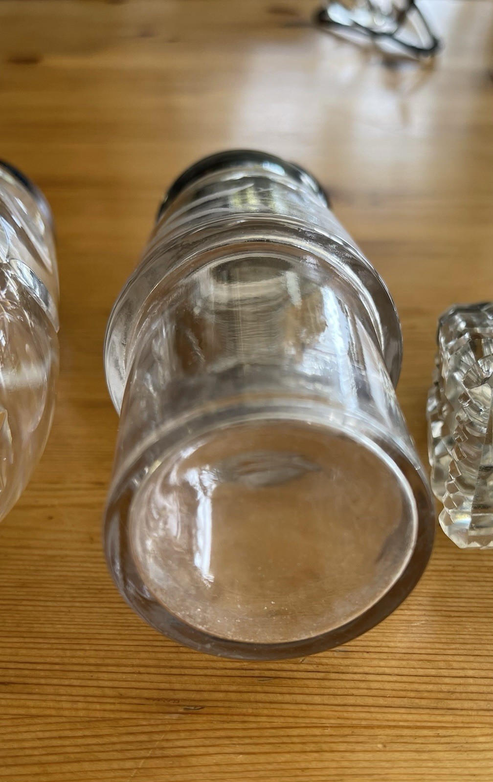 Lot of 5 Vintage/Antique Crystal Etched Condiment Shakers & Cruets Birks & Co...