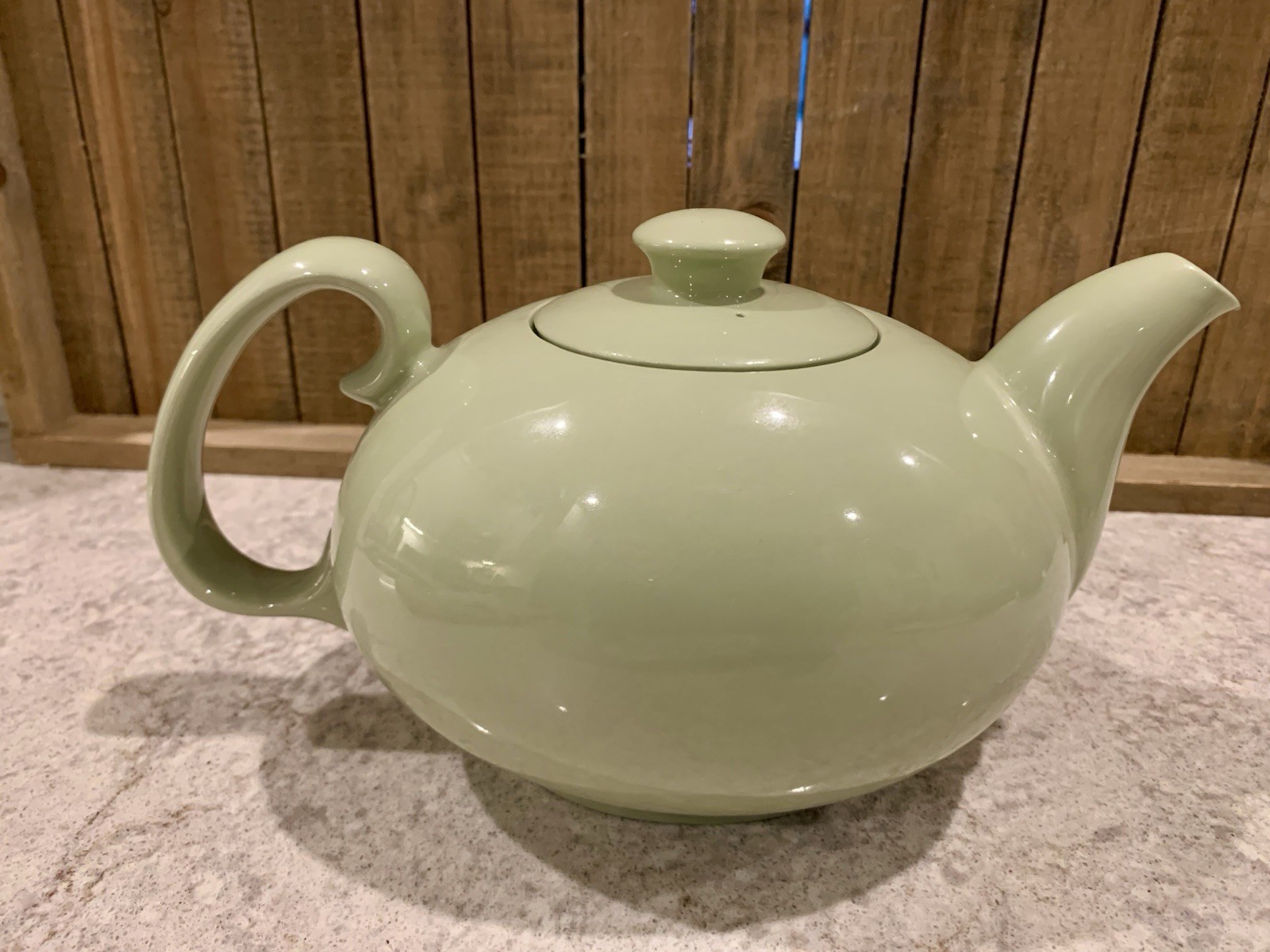 Beautiful Sage Green Ceramic Tea Pot Pitcher Marked #2 On Bottom