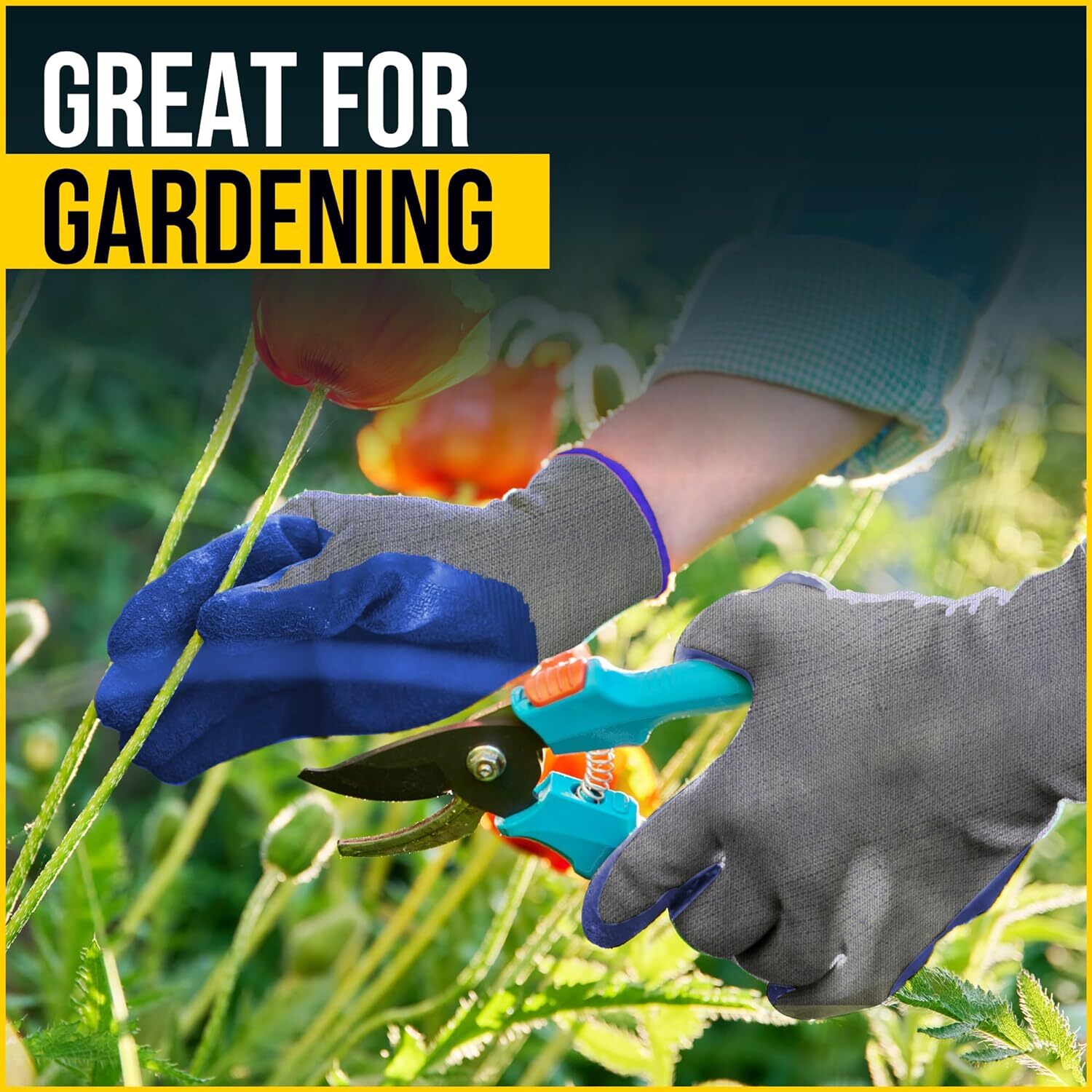 120 Pairs, Blue Latex Coated, Work Gloves, Textured Grip Gloves for Men/Women