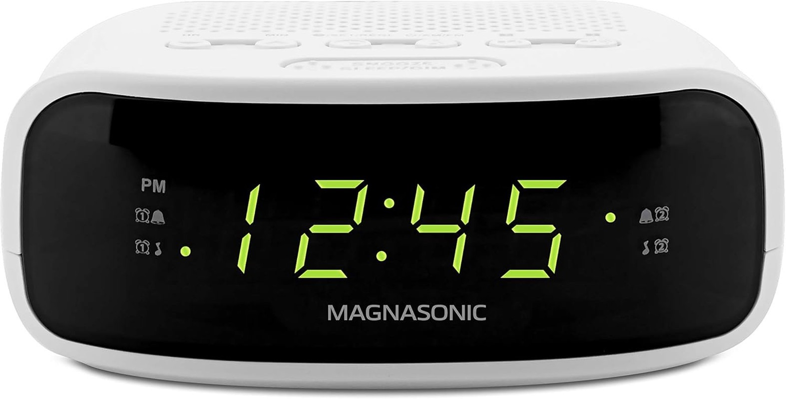 Magnasonic Digital AM/FM Clock Radio with Battery Backup, Dual Alarm, Sleep & Sn