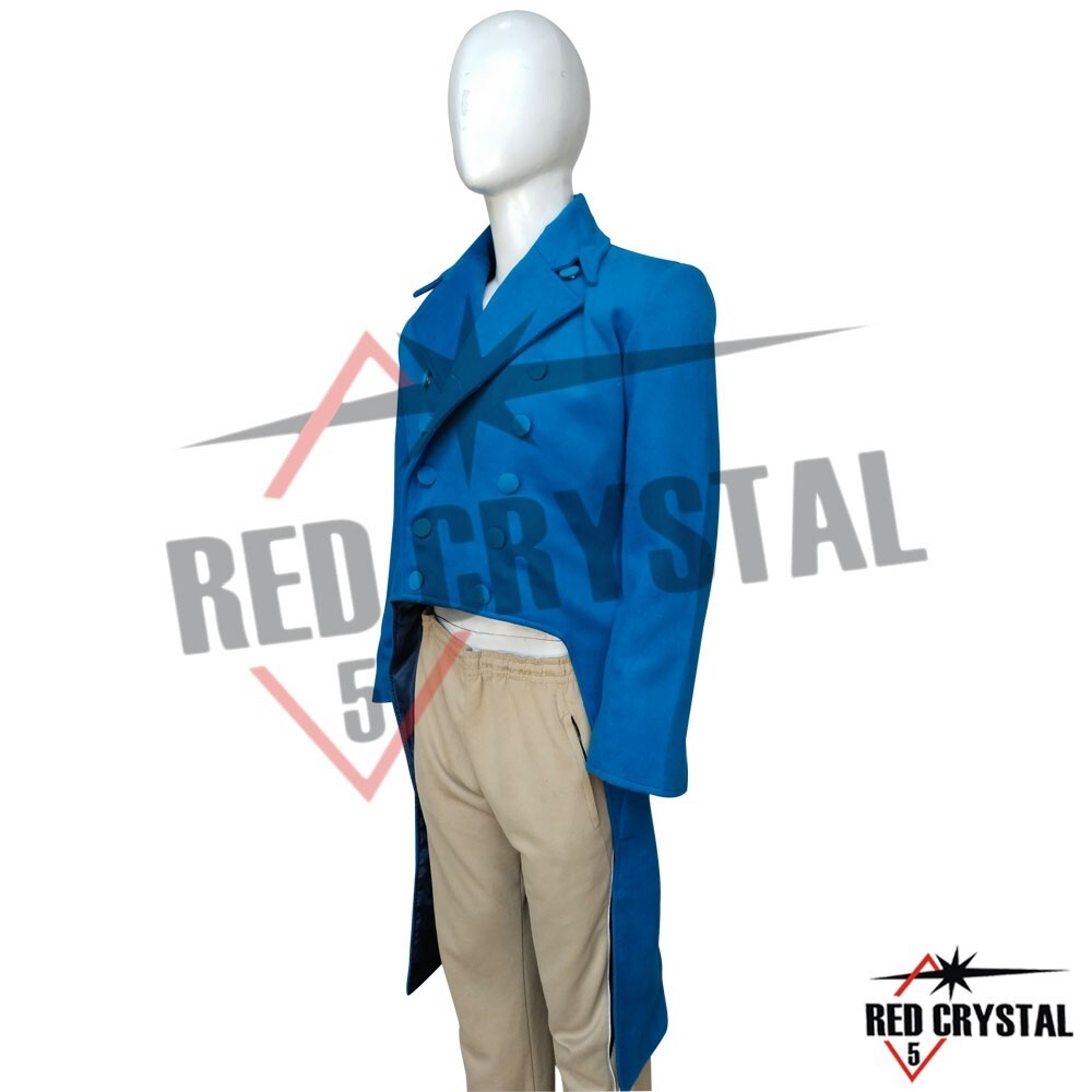 New Georgian Double Breasted Regency Tailcoat, Blue Wool 18th Century Tailcoat