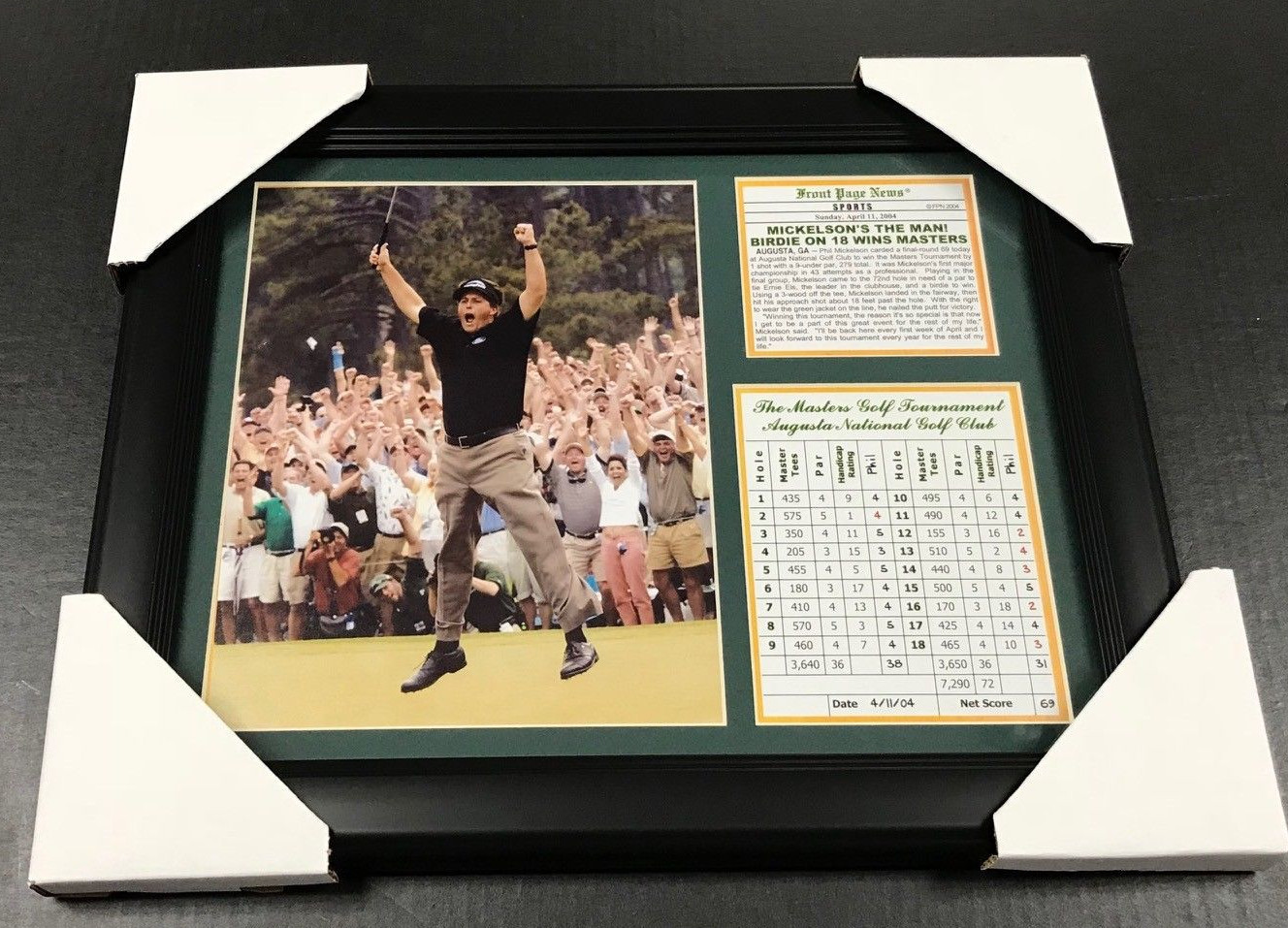 11X14 FRAMED PHIL MICKELSON WINS 2004 MASTERS CHAMPION 8X10 PHOTO AUGUSTA