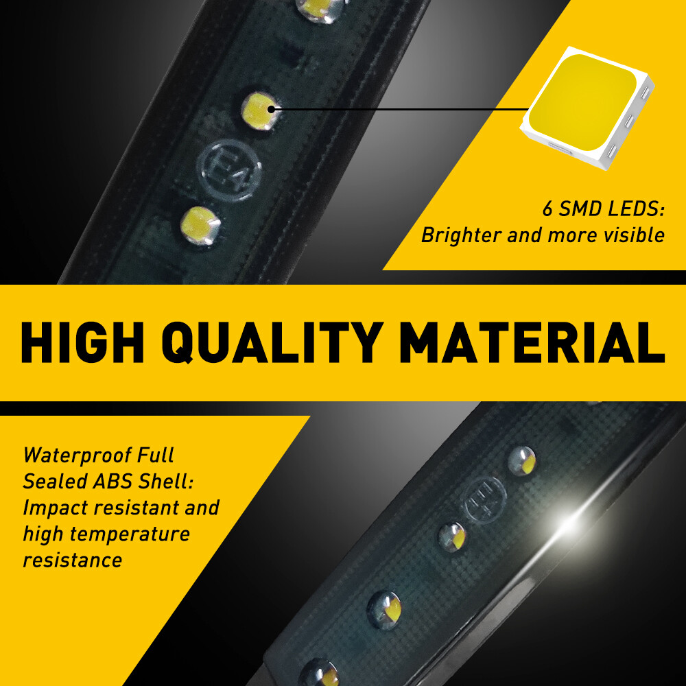 10*Smoke White LED Rock Lights For Jeep Offroad Truck Underbody Wheel Well Light