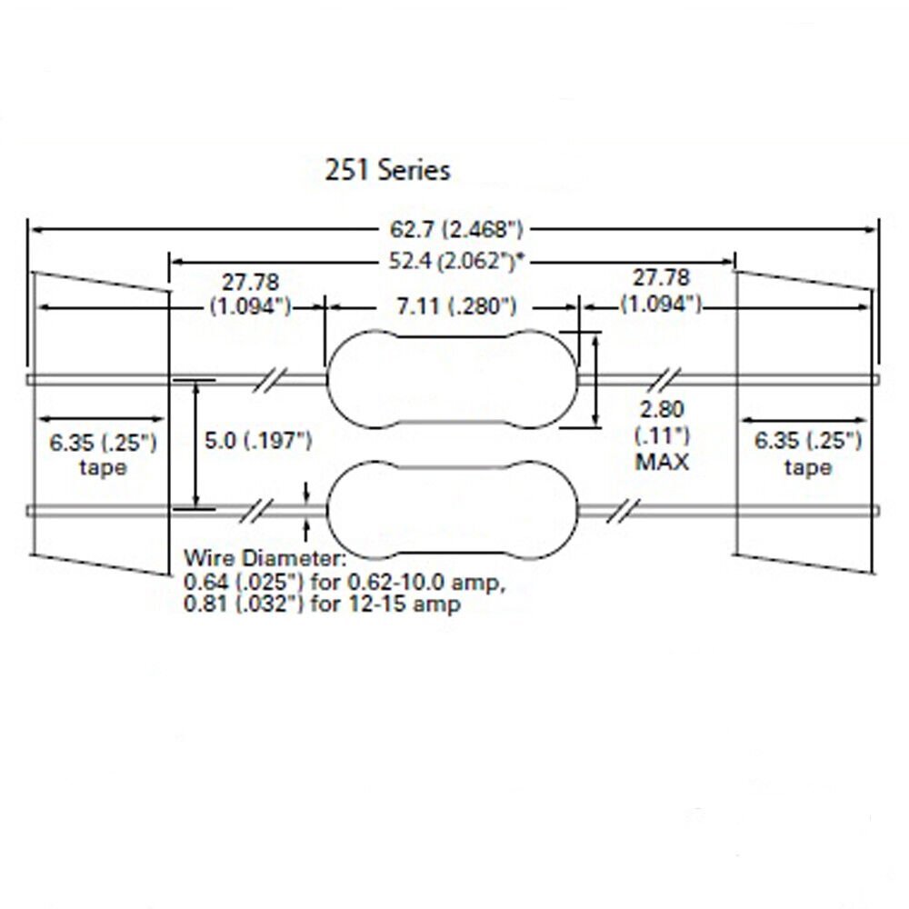 5Pcs Littelfuse LF Pico Axial Very Fast Acting Fuse 0251.750 0.75A 750mA 125V