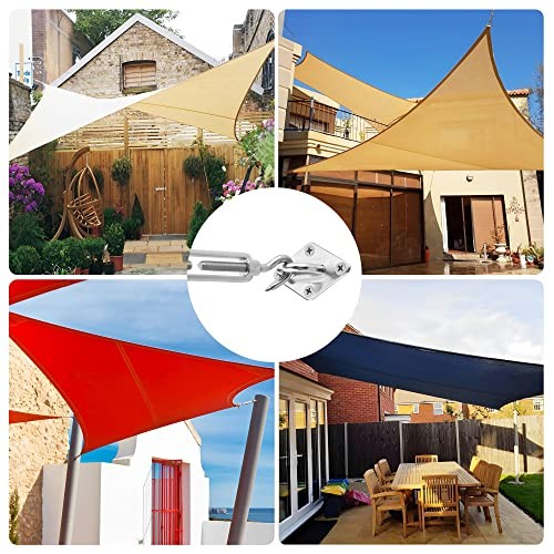 Shade Sail Hardware Kit, 304 Stainless Steel Anti-Rust Fixing Hardware for M5