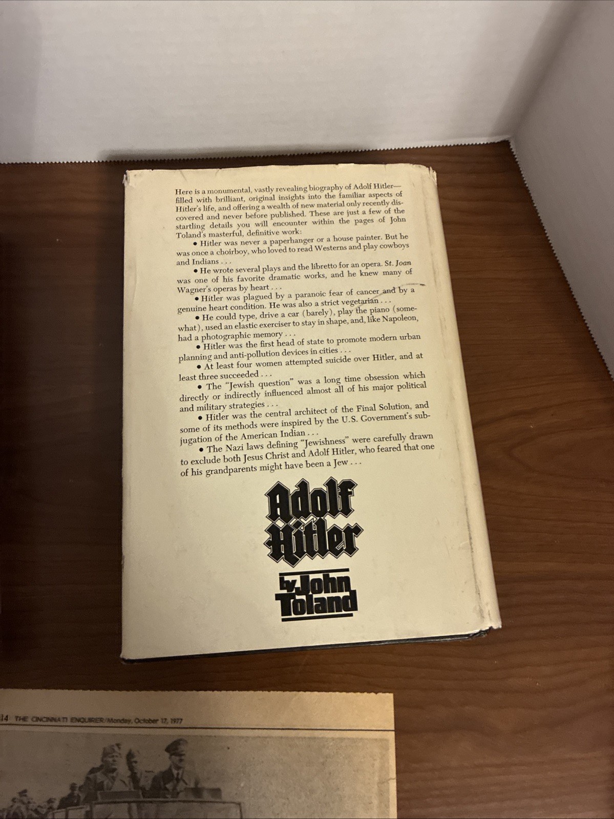 Adolf Hitler Books Plus Newspaper Clipping