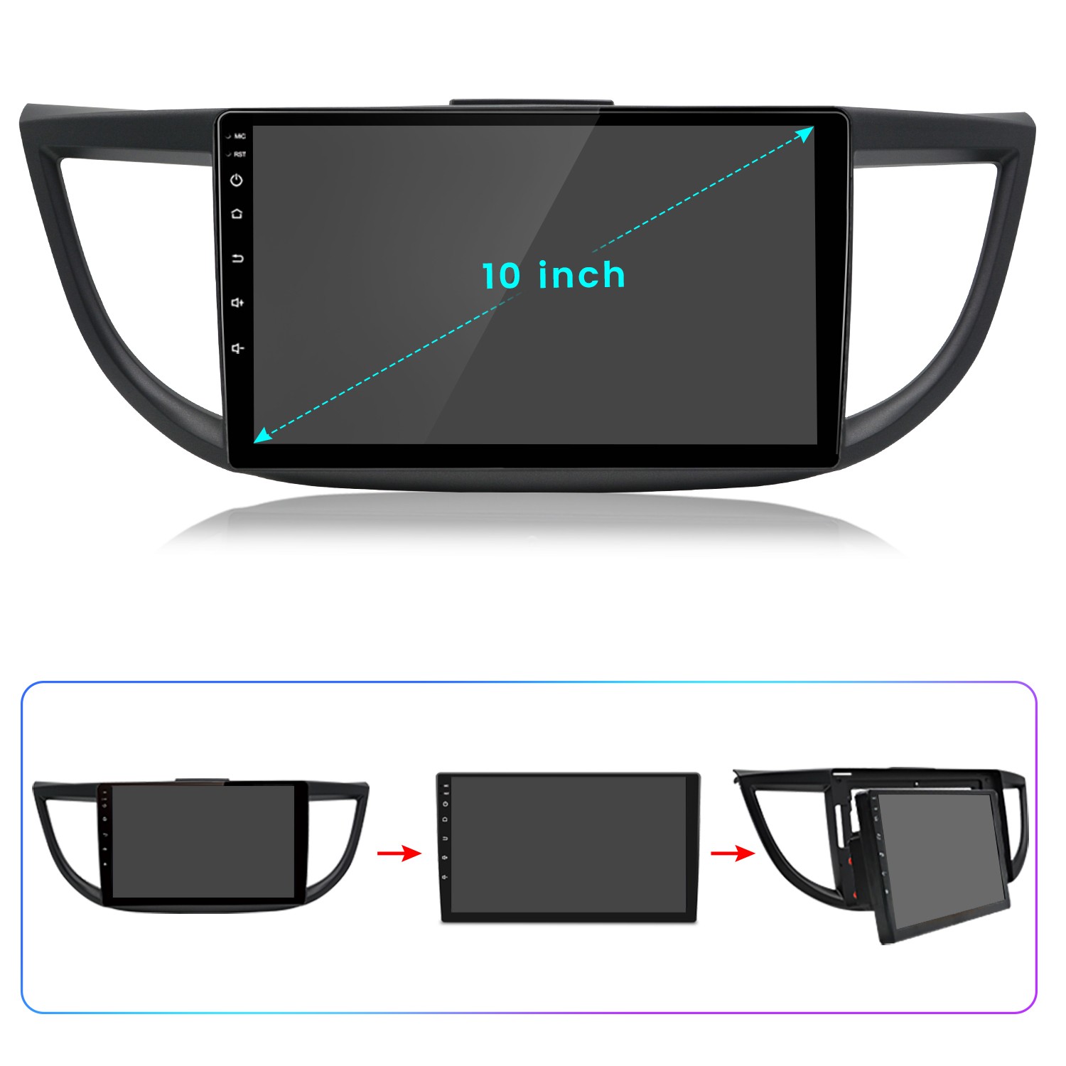 4+64GB Android 15 Car Stereo Radio for Honda CRV 2012-2016 GPS NAVI DSP WIFI BT