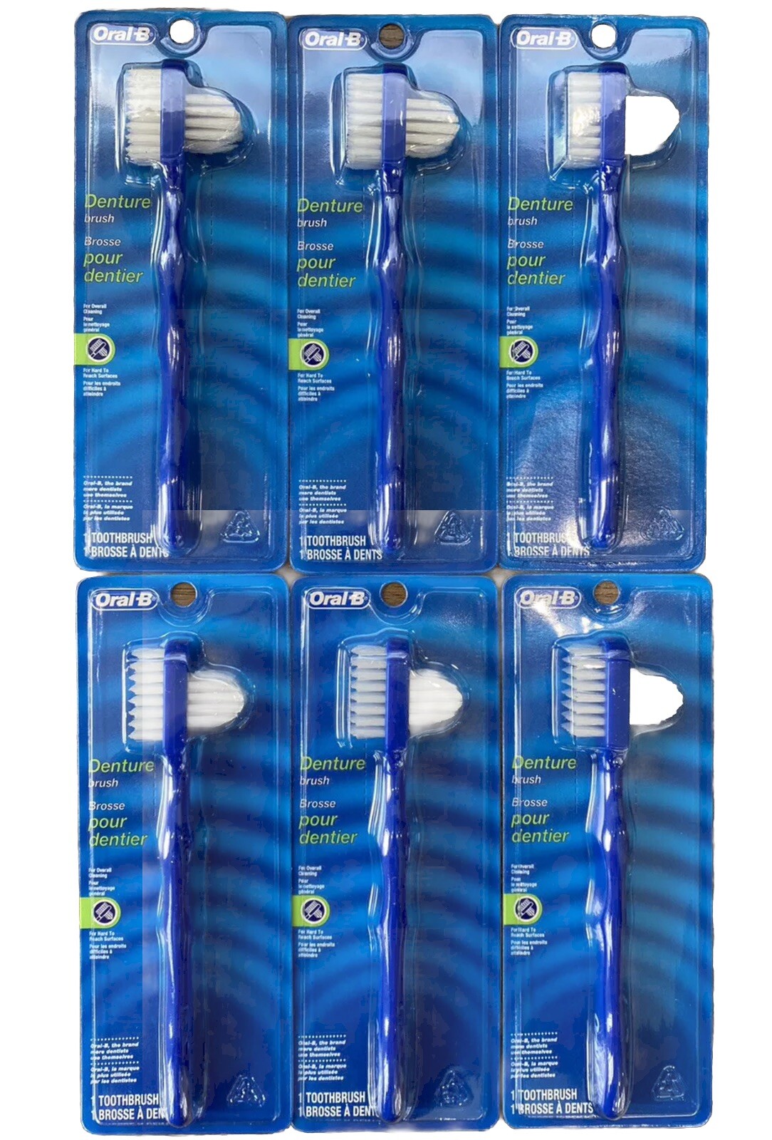6 Ct ORAL-B Denture Brush | FREE SHIPPING | BULK LOT