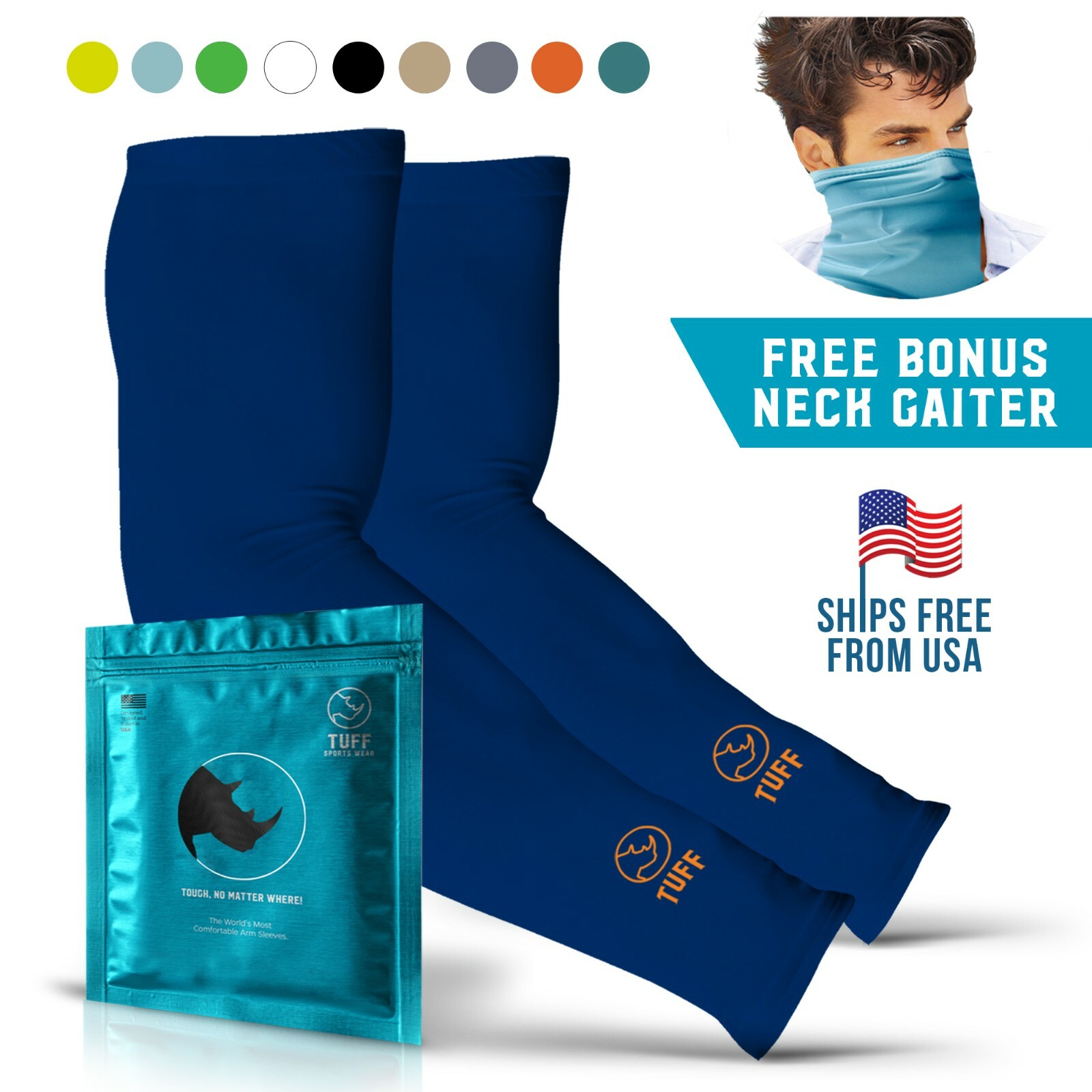 Tattoo Cover Up Arm Sleeves 1 Pair 10 colors for Men Women Compression Sleeve