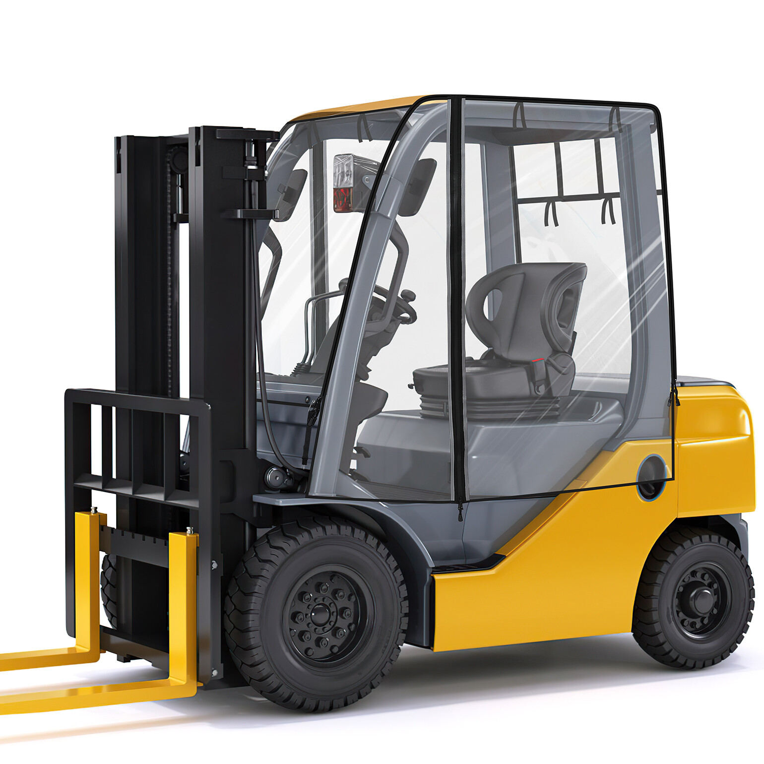 KEMIMOTO Universal Forklift Full Cab Enclosure Cover Fit up to 8000lbs Lifts