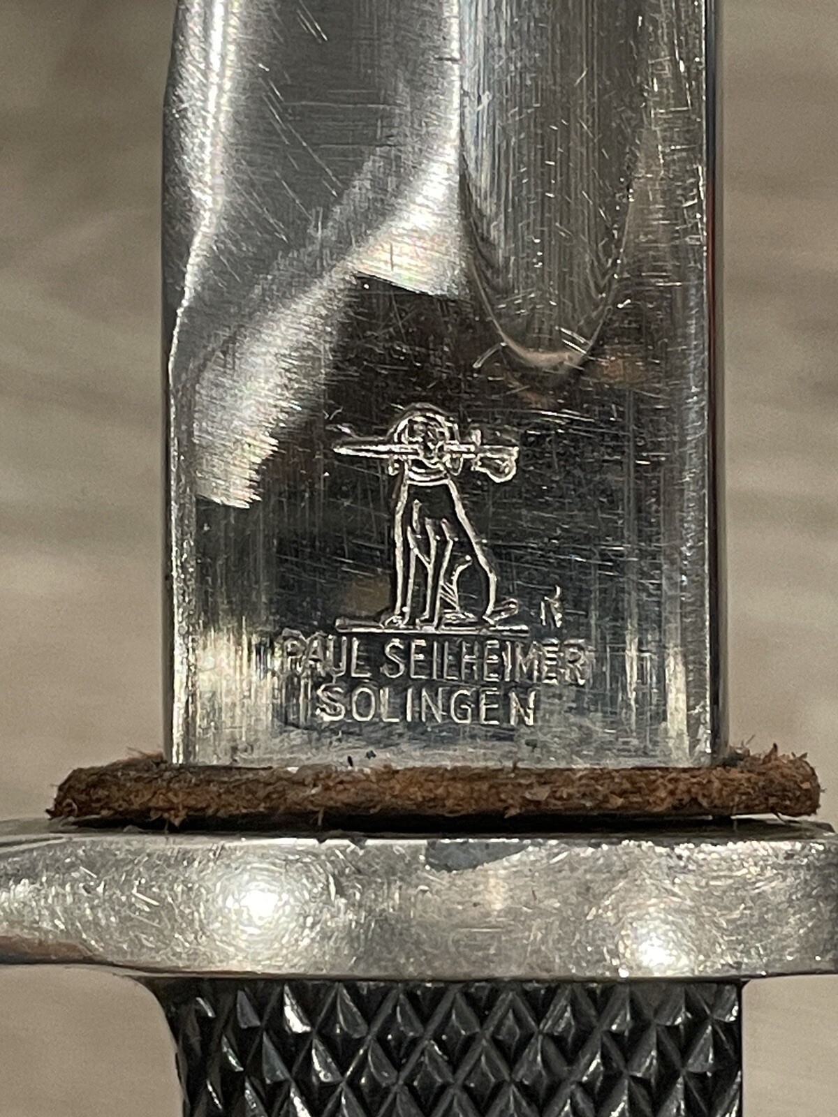 Rare Dog Scarce Maker Mark Paul Heilheimer Solingen Dress Bayonet