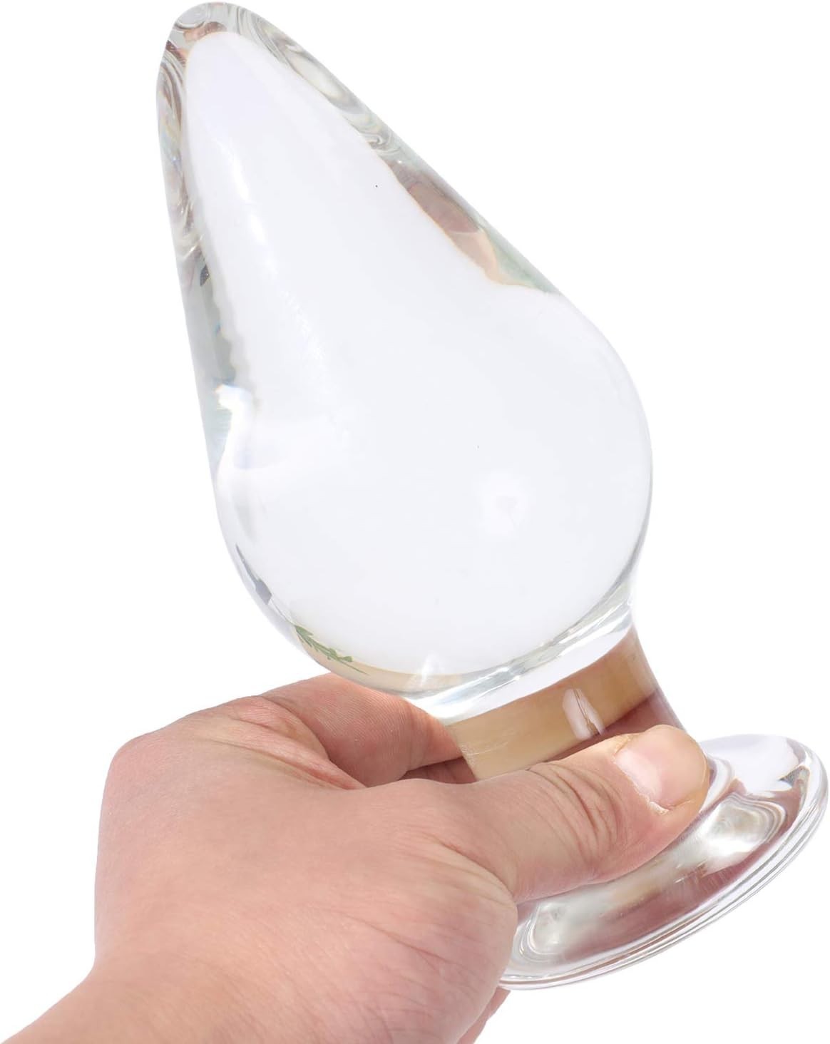 Huge Clear Glass Anal Plug XL Waterproof Borosilicate Training Sex Toy
