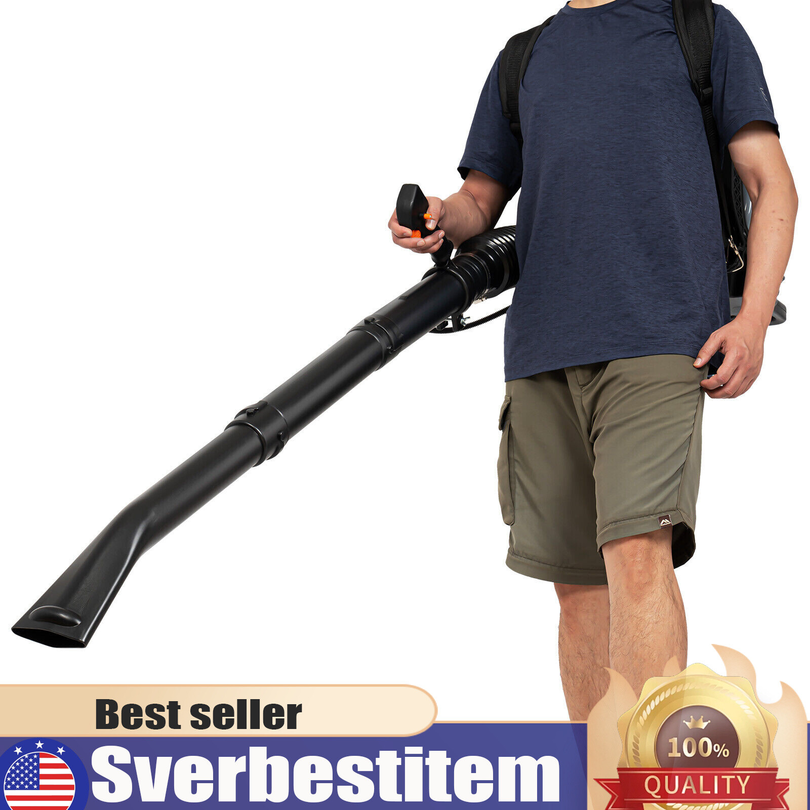 2024 New Upgraded 63CC 2-Stroke 850CFM 4.3HP Commercial Backpack Gas Leaf Blower