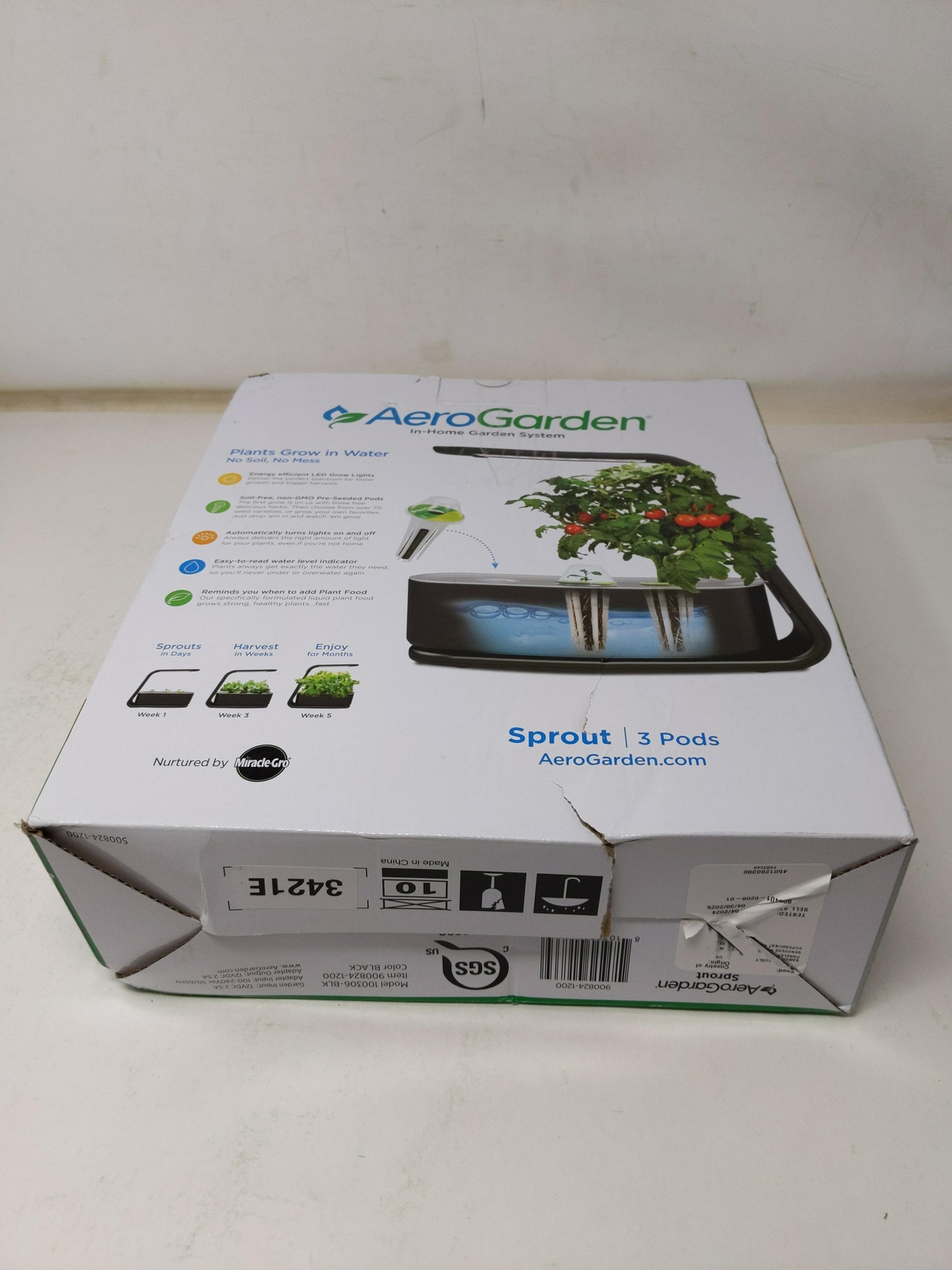 AeroGarden Sprout Indoor Hydroponic Herb Garden Black 2020 Model