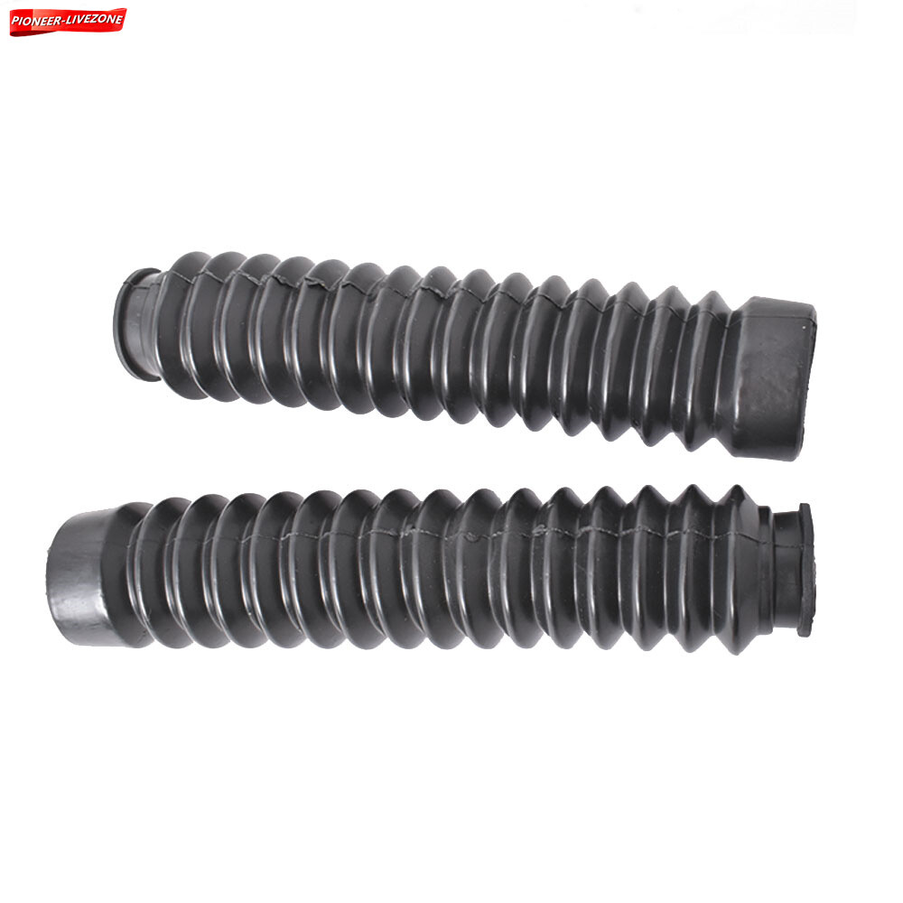 2× New Front Fork Shock BOOTS Black For Honda ATC Big Red 250ES 1985 1986 1987