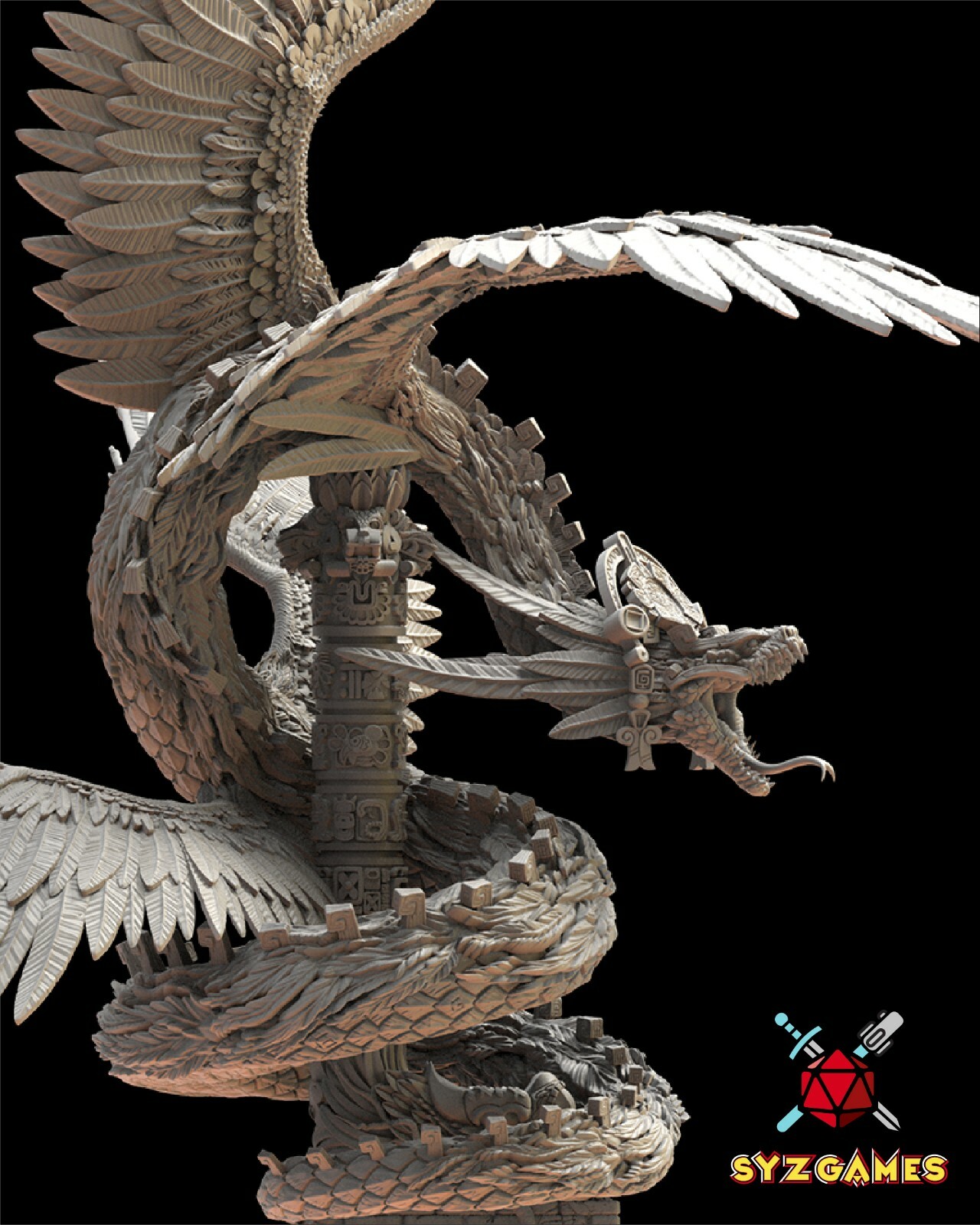 Goddess Quetzalcoatl Fantasy Miniature D&D RPG Tabletop Game