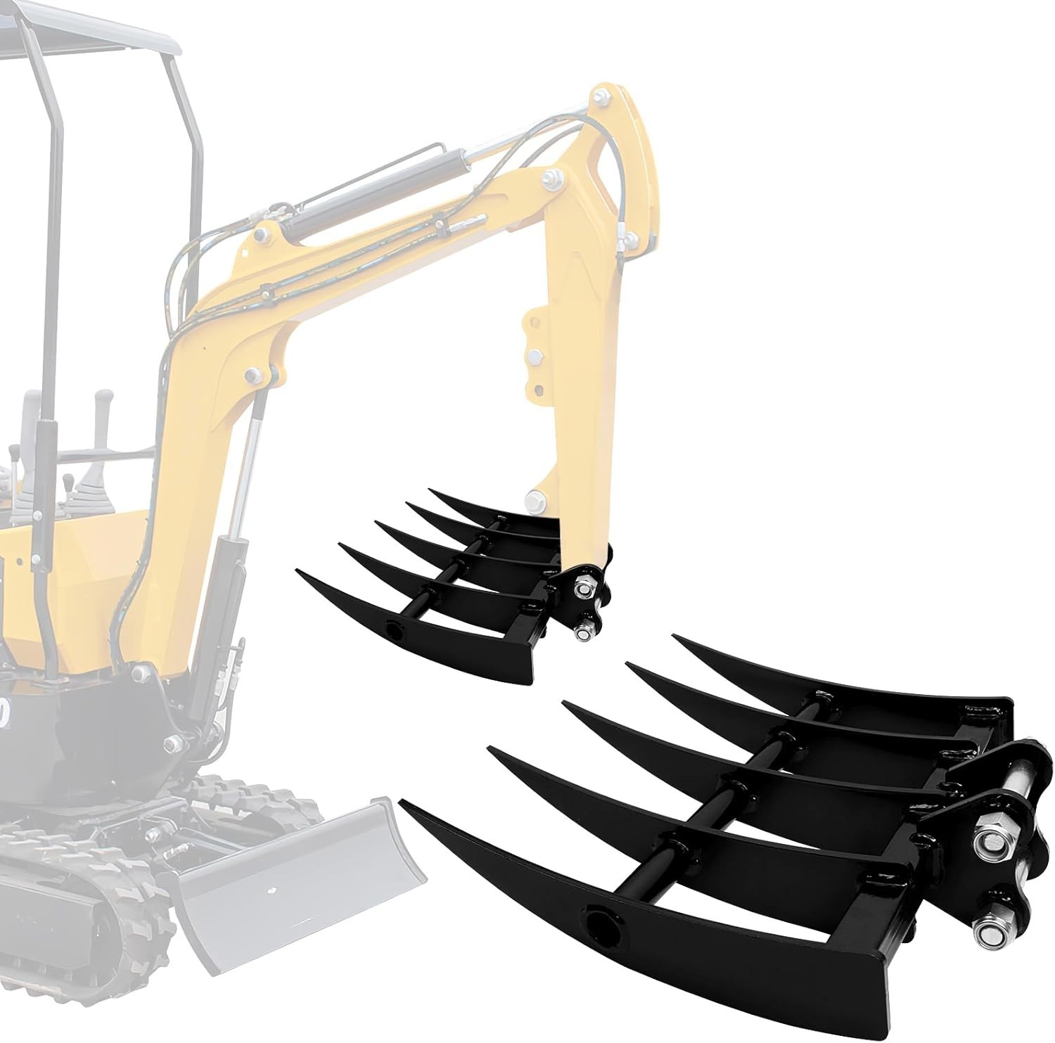 Rake Attachment For Mini Excavator 1 Ton To 2 Ton Mini Digger In Stock USA
