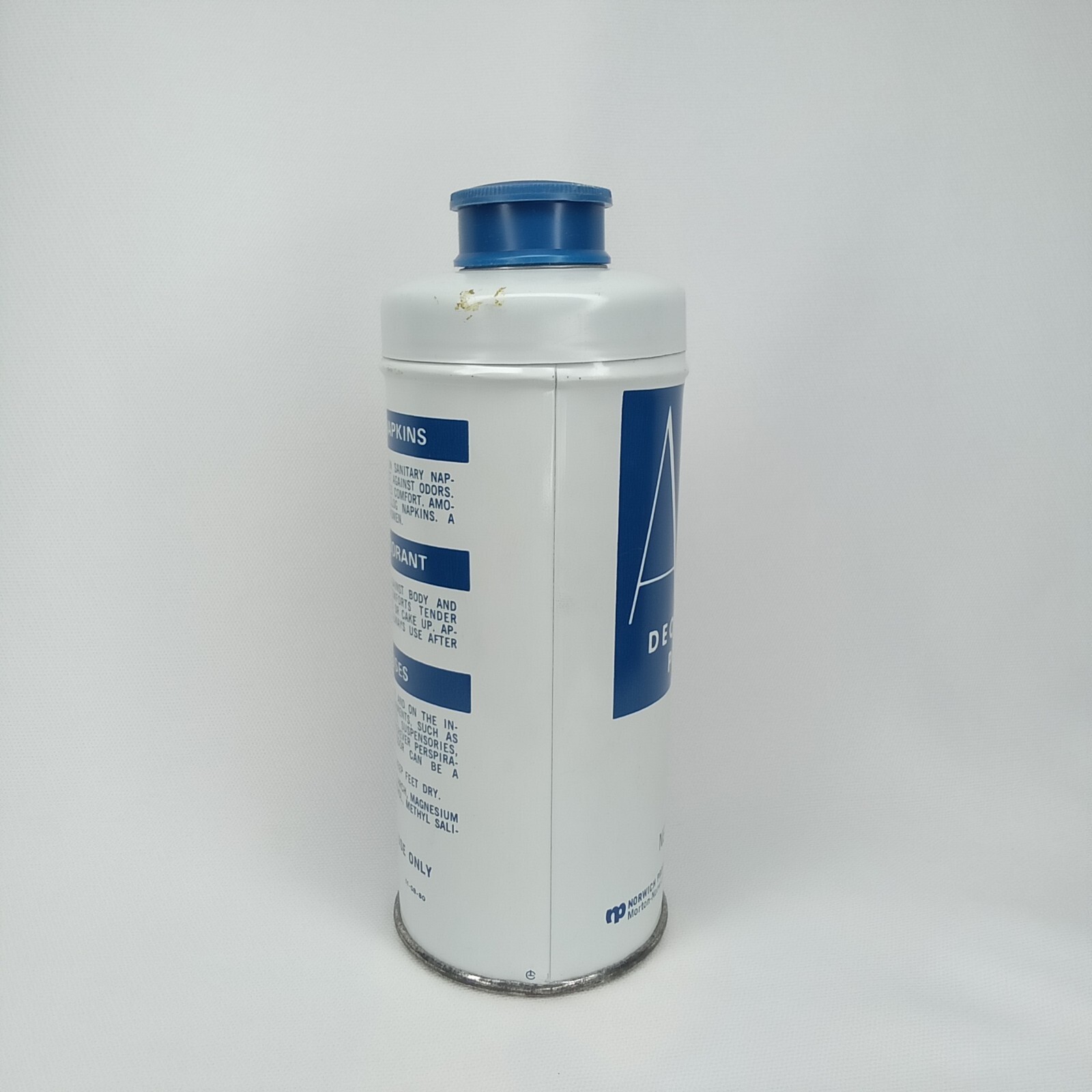 Vintage Amolin Personal Deodorant Powder Tin Norwich New York Made In USA 1940s