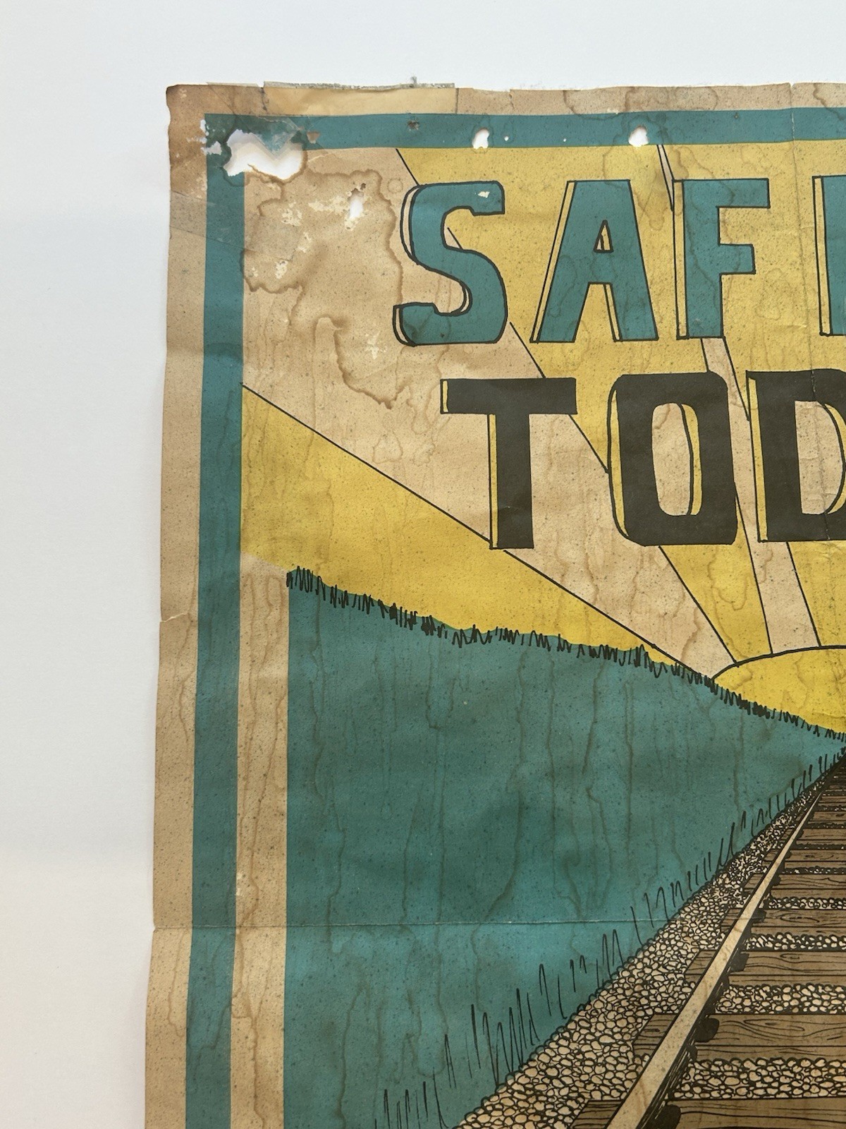 Vintage RAILROAD- Chessie Systems- Poster- ORIGINAL- 1985- Casualty Prevention