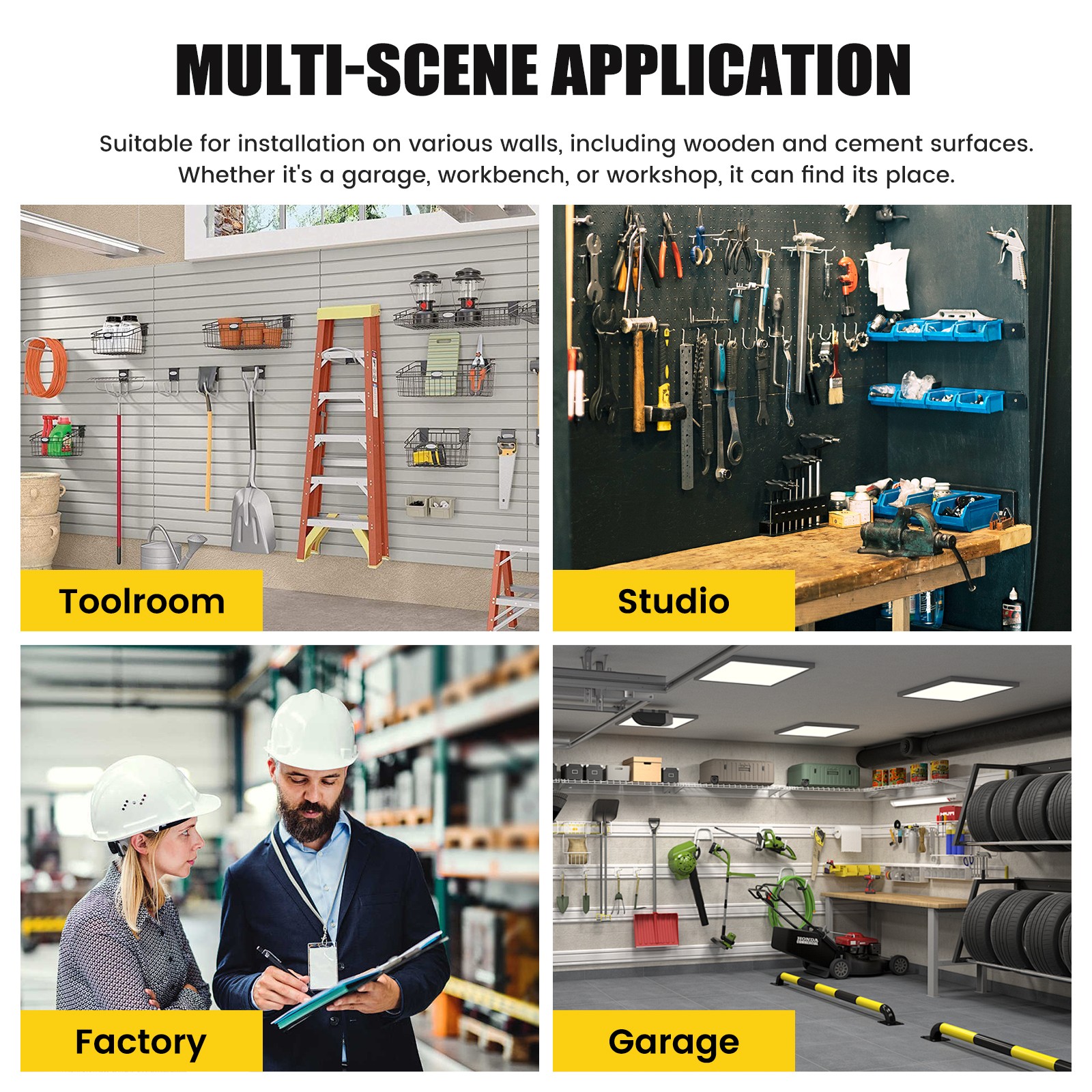 Power Tool Organizer Wall Mounted Power Tool Rack for Cordless Drill Storage New