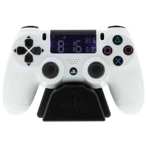 Paladone PlayStation Controller Alarm Clock (White) USB input