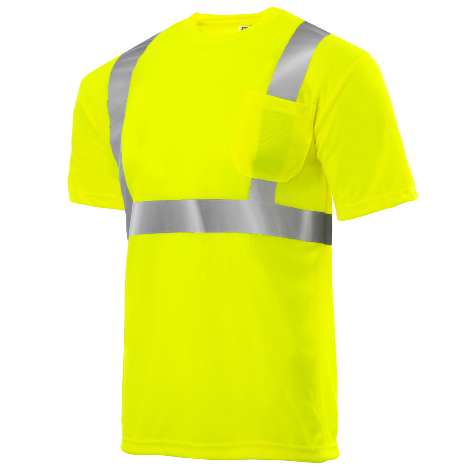 5-Pack Hi-Vis ANSI Class II Reflective Safety T-Shirts Lime