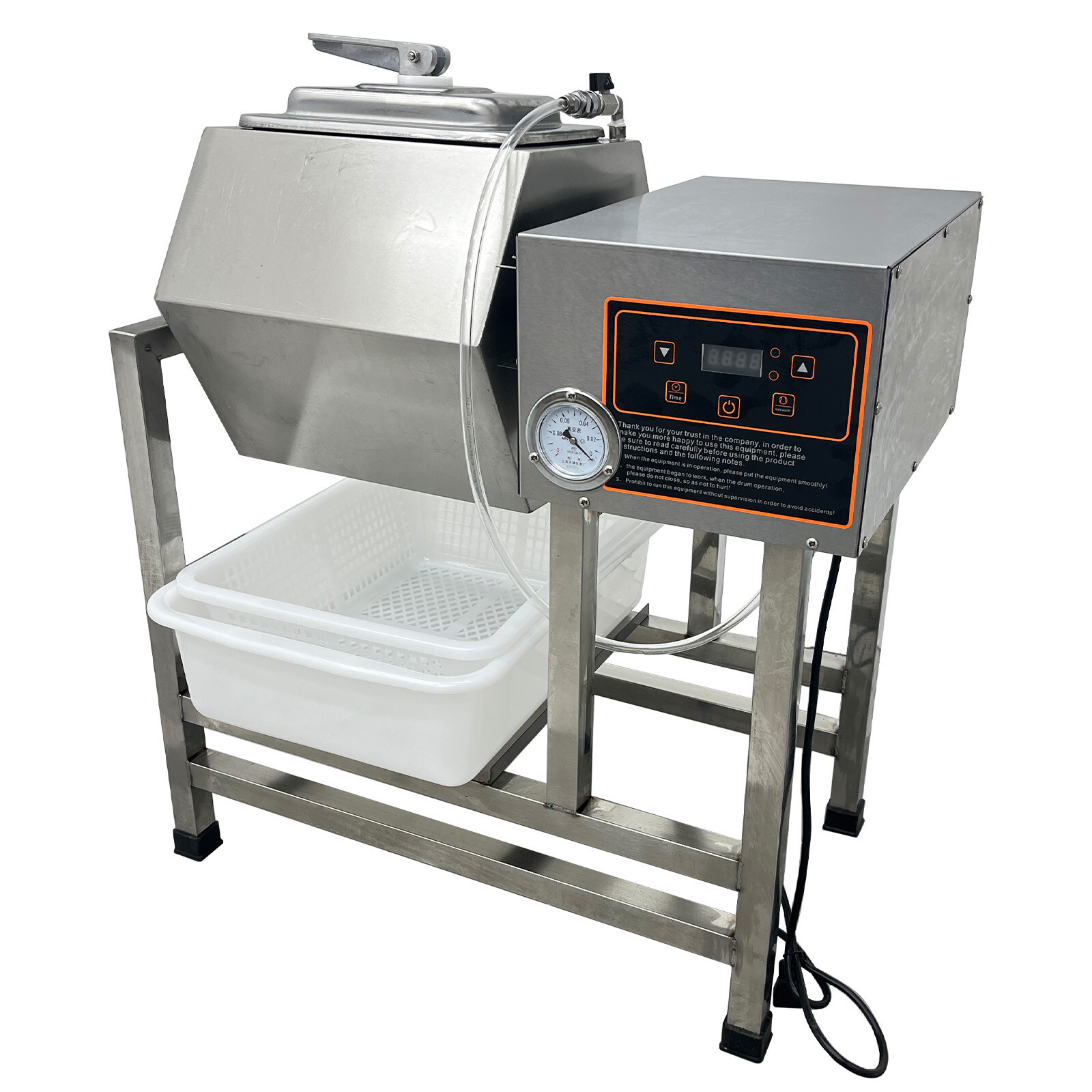110V Vacuum Tumbler Marinator 38L Meat Processing Chicken Marinated Machine