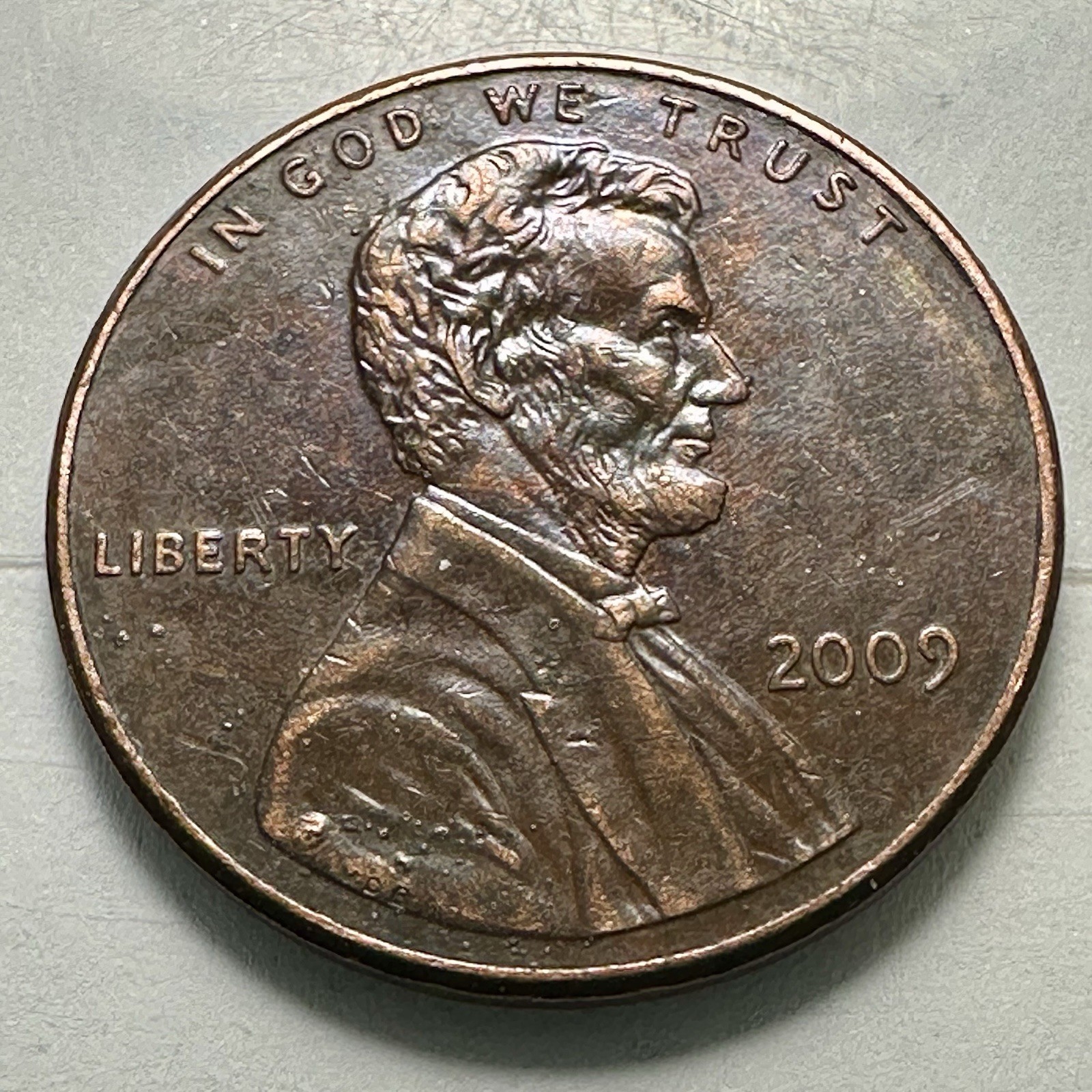 2009 Lincoln Bicentennial Penny, Never Seen Die Errors DDO, Incredible Toning