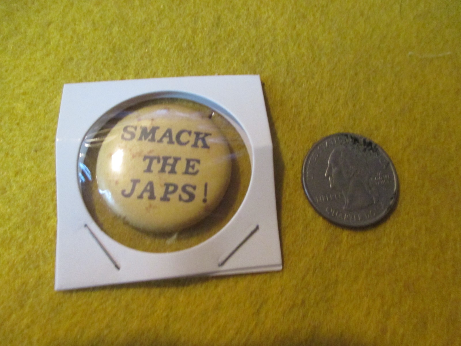 ORIGINAL WWII HOMEFRONT ANTI AXIS SMACK THE JAPANESE BUTTON