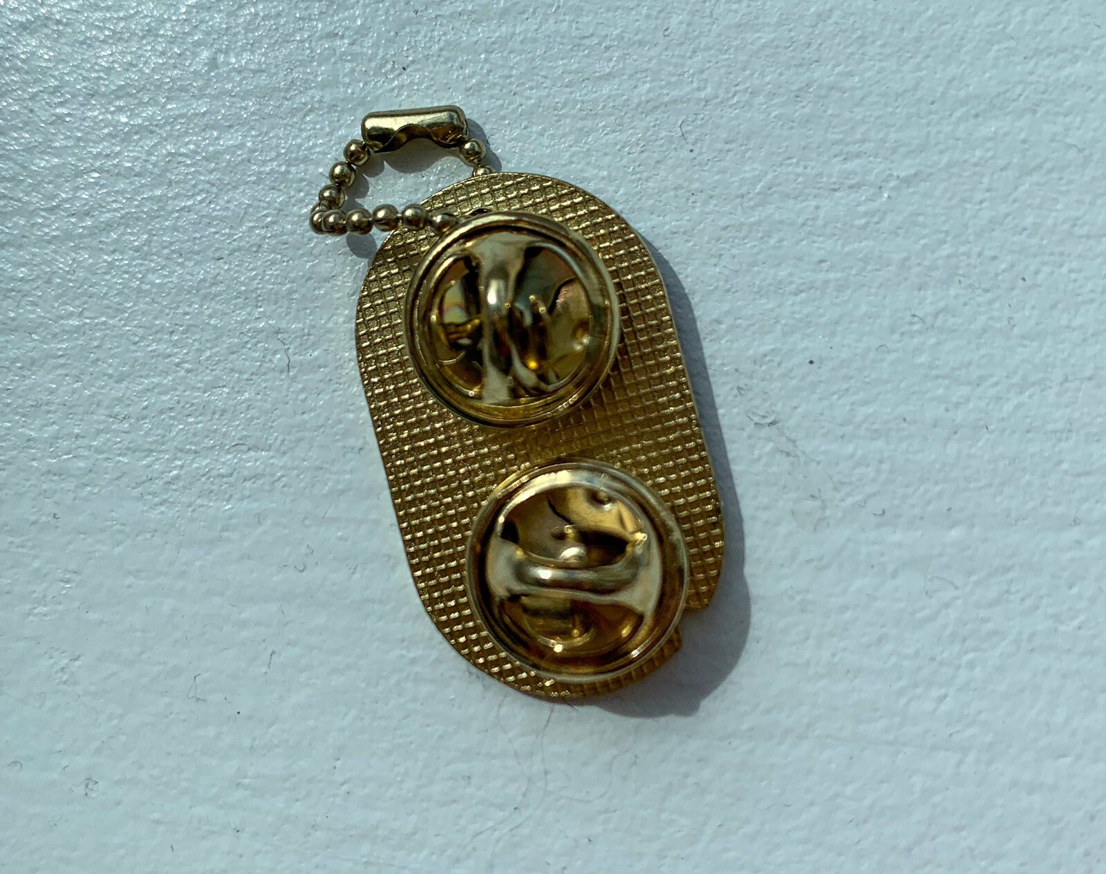 POW MIA Pin Dog Tag Military Pin Back Brass Army Marines Navy Not Forgotten NEW