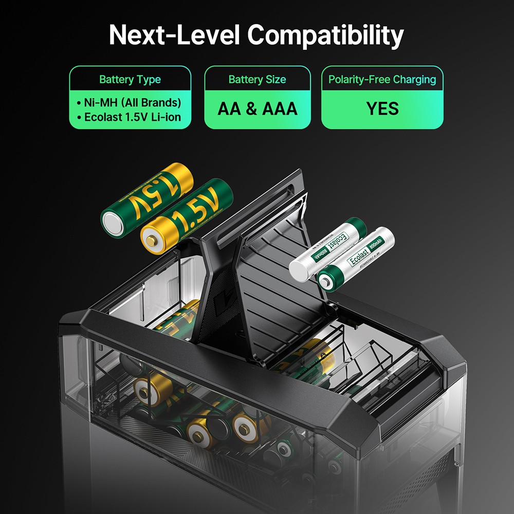 Olight Ostation 2 Pro 3-in-1 Smart Battery Hub for AA & AAA w/Touch Screen