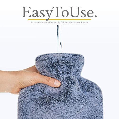 Hot Water Bottle with Soft Premium Cover 1.8L For Pain Relief,Cramps,Cozy Nights