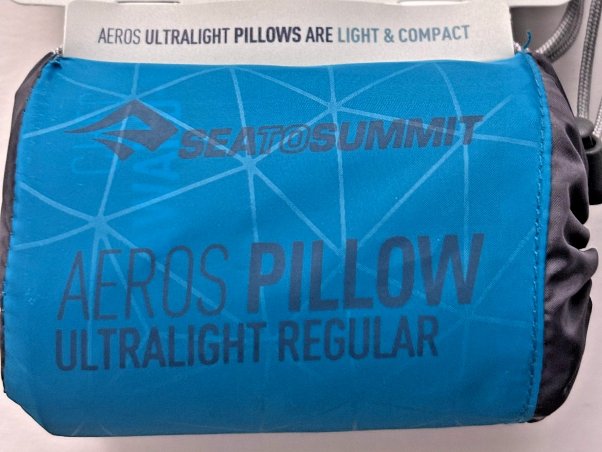 Set Of 2x Sea To Summit Aeros Inflatable Camping UL Air Pillows Reg. Aqua NEW!
